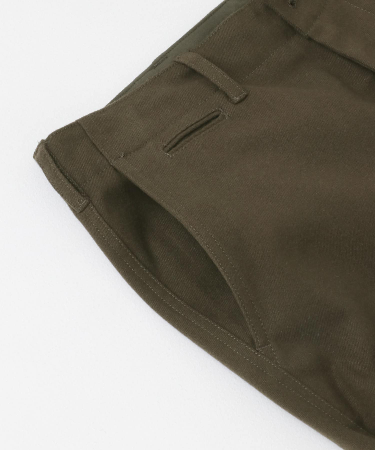 『WEB限定』『XLサイズあり』ウォームスリムストレッチテーパードパンツ KHAKI S