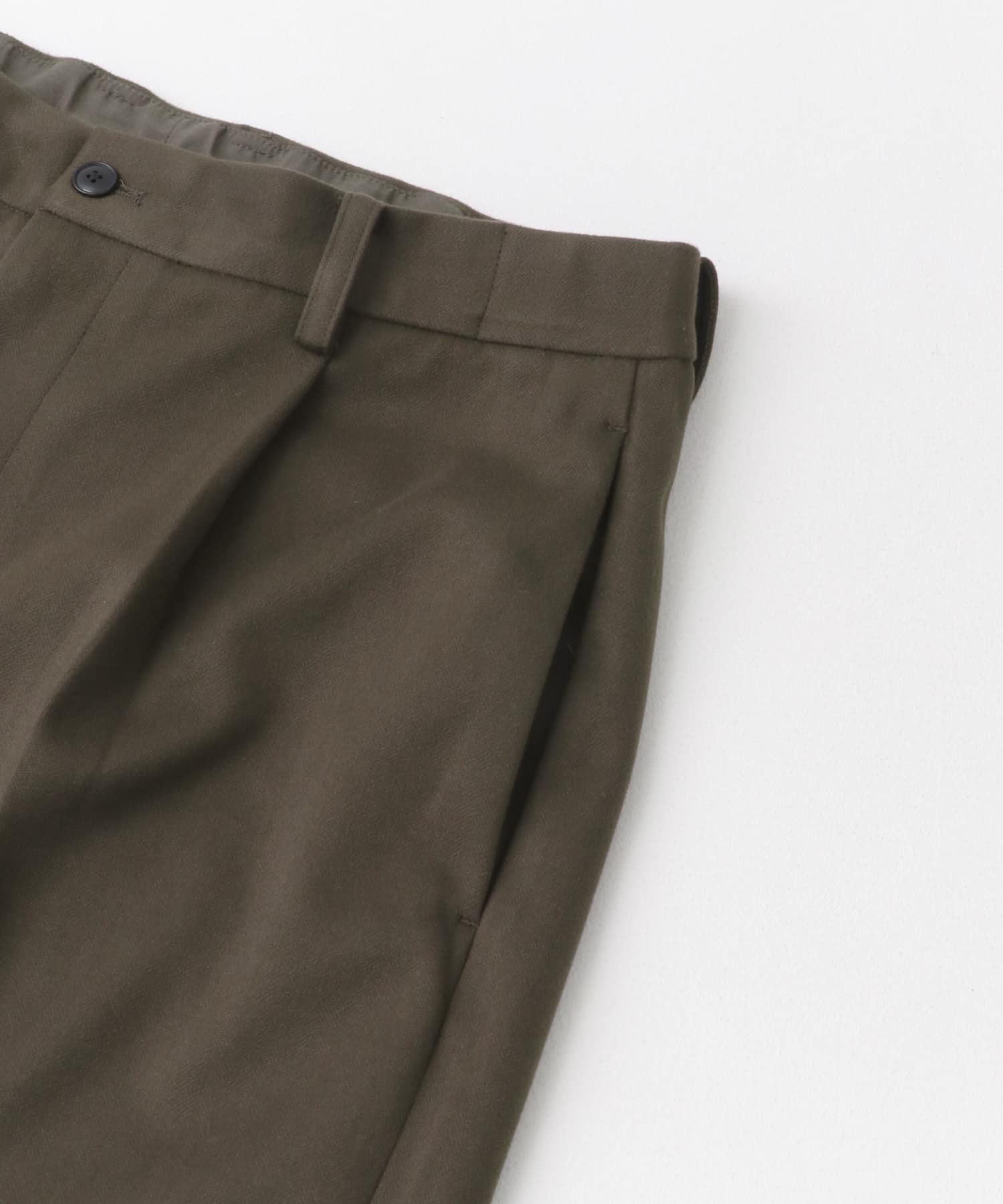 『WEB限定』ヘリンボーンワイドイージースラックス BRN KHAKI M