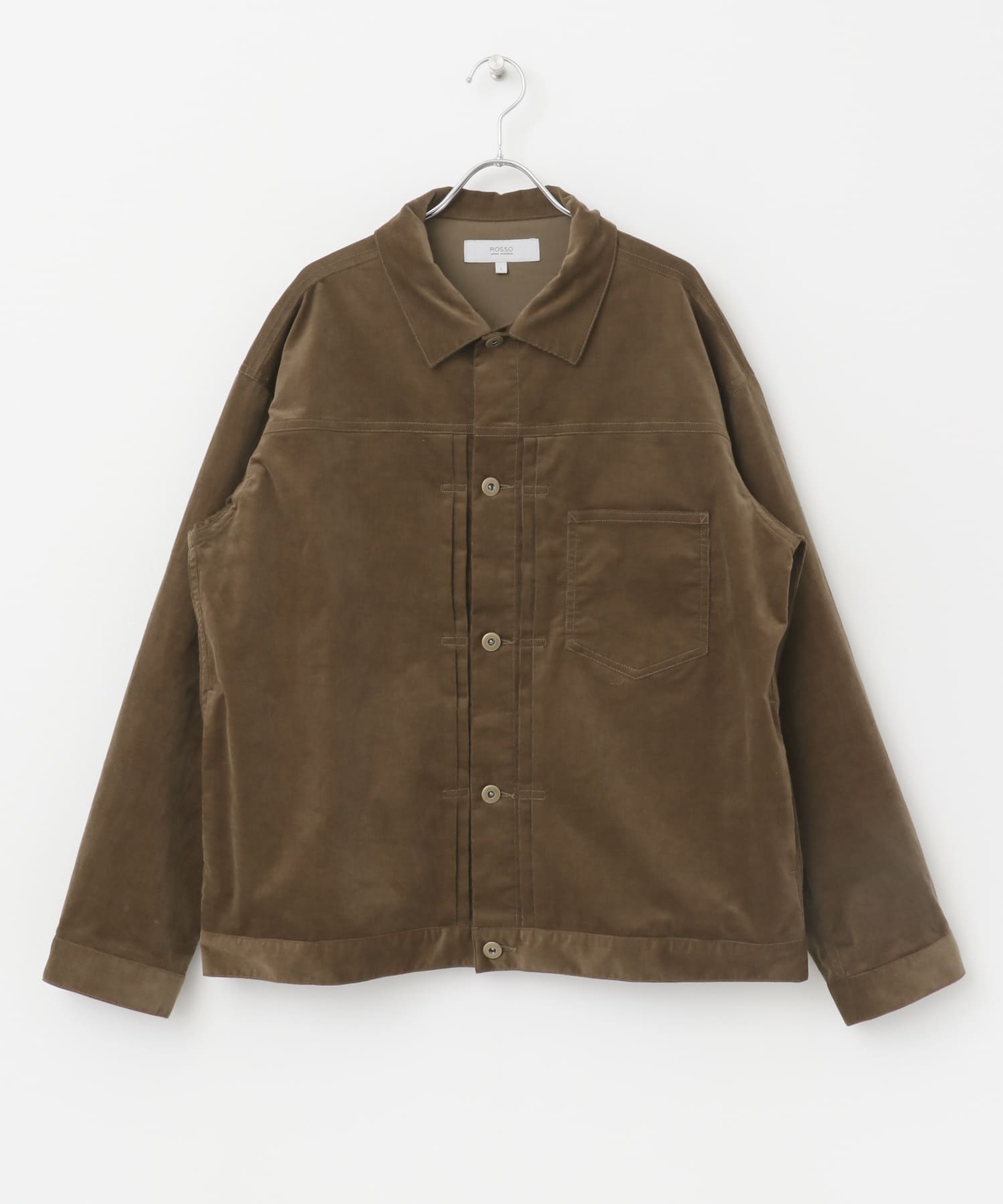 『セットアップ対応』『XLサイズあり』ストレッチコーデュロイブルゾン BROWN M