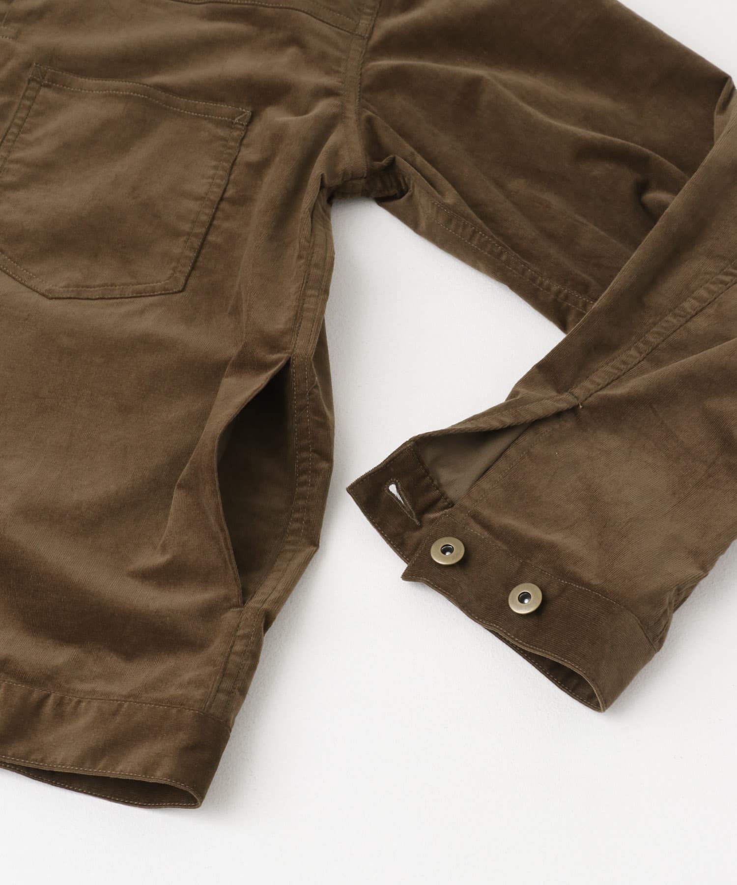 『セットアップ対応』『XLサイズあり』ストレッチコーデュロイブルゾン BROWN M