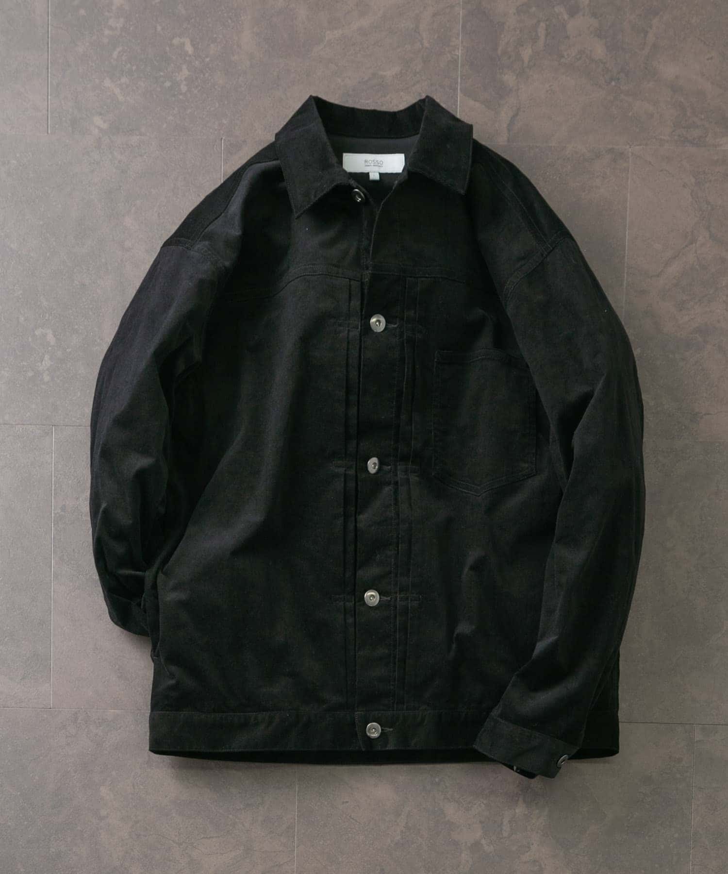 『セットアップ対応』『XLサイズあり』ストレッチコーデュロイブルゾン BLACK XL
