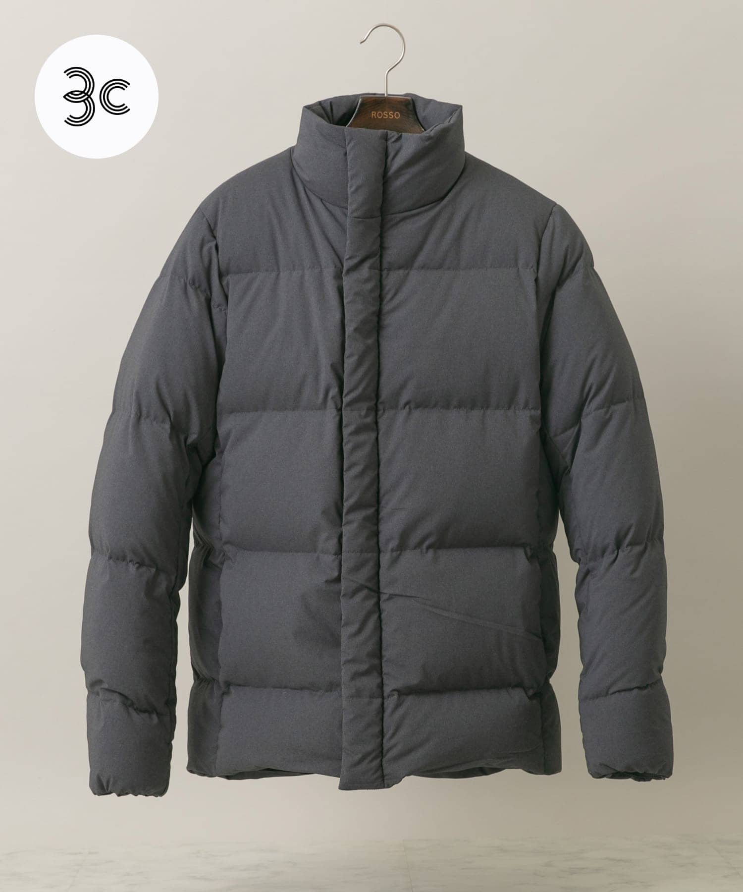 『MADE IN JAPAN』『XLサイズあり』スタンドグリーンダウンジャケット GRAY L