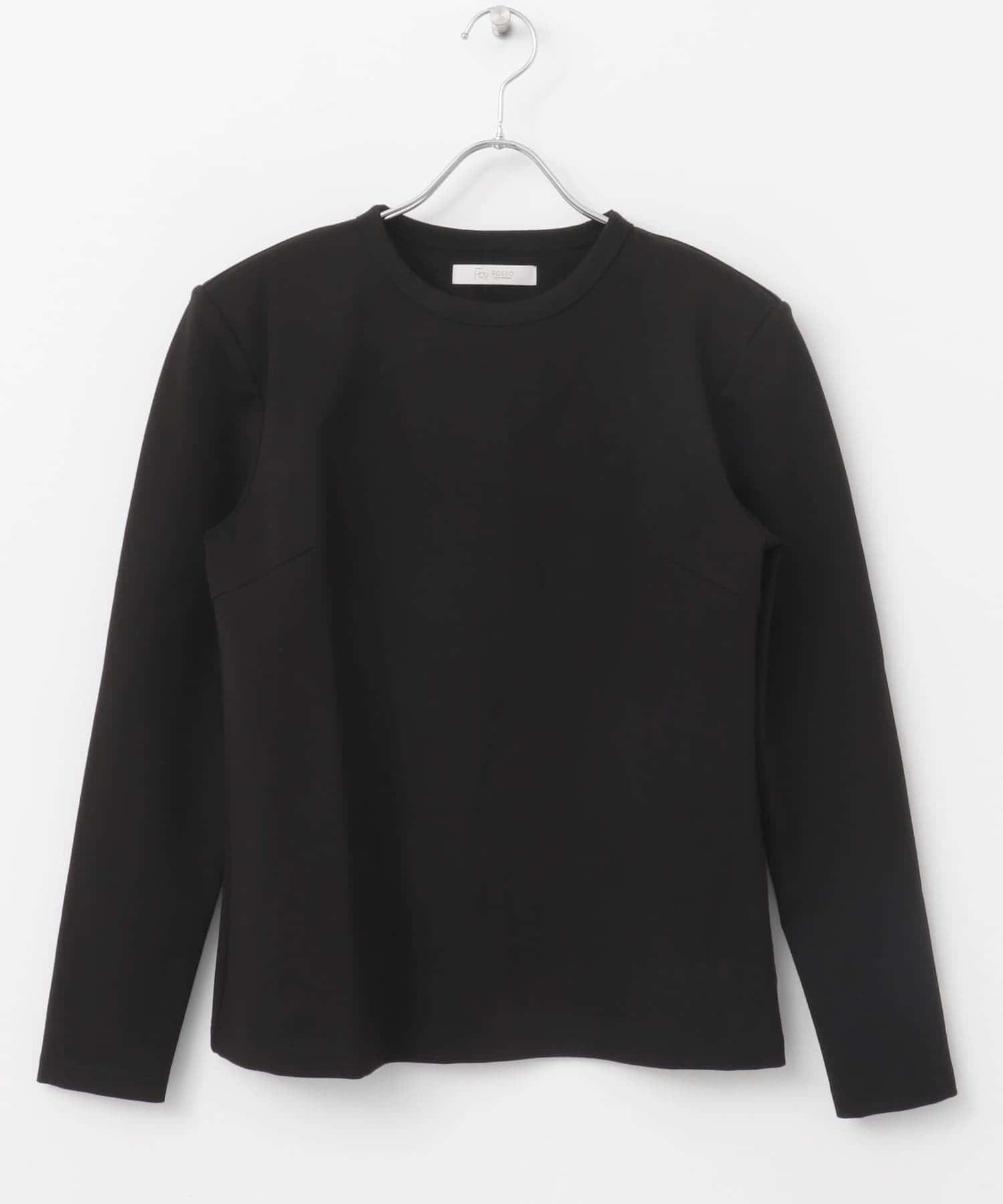 F by ROSSO　肩パットロングスリーブTシャツ BLACK FREE