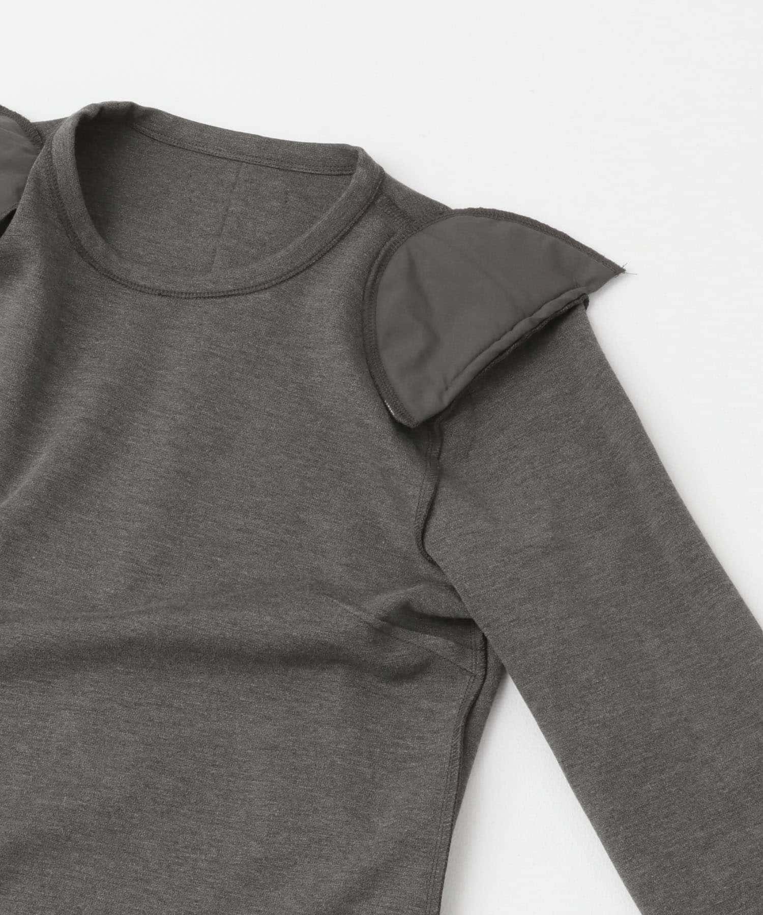 F by ROSSO　肩パットロングスリーブTシャツ GRAY FREE