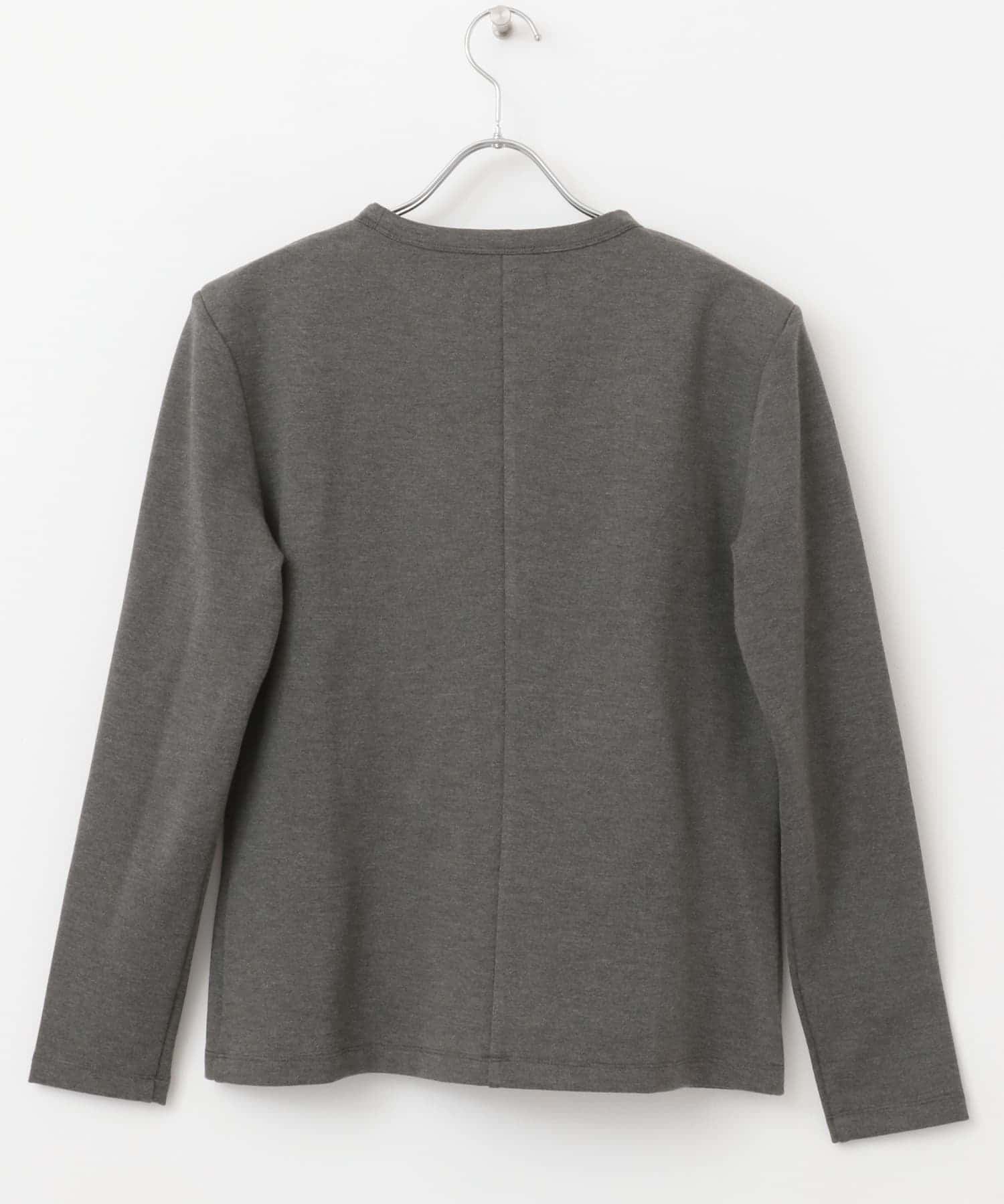 F by ROSSO　肩パットロングスリーブTシャツ GRAY FREE