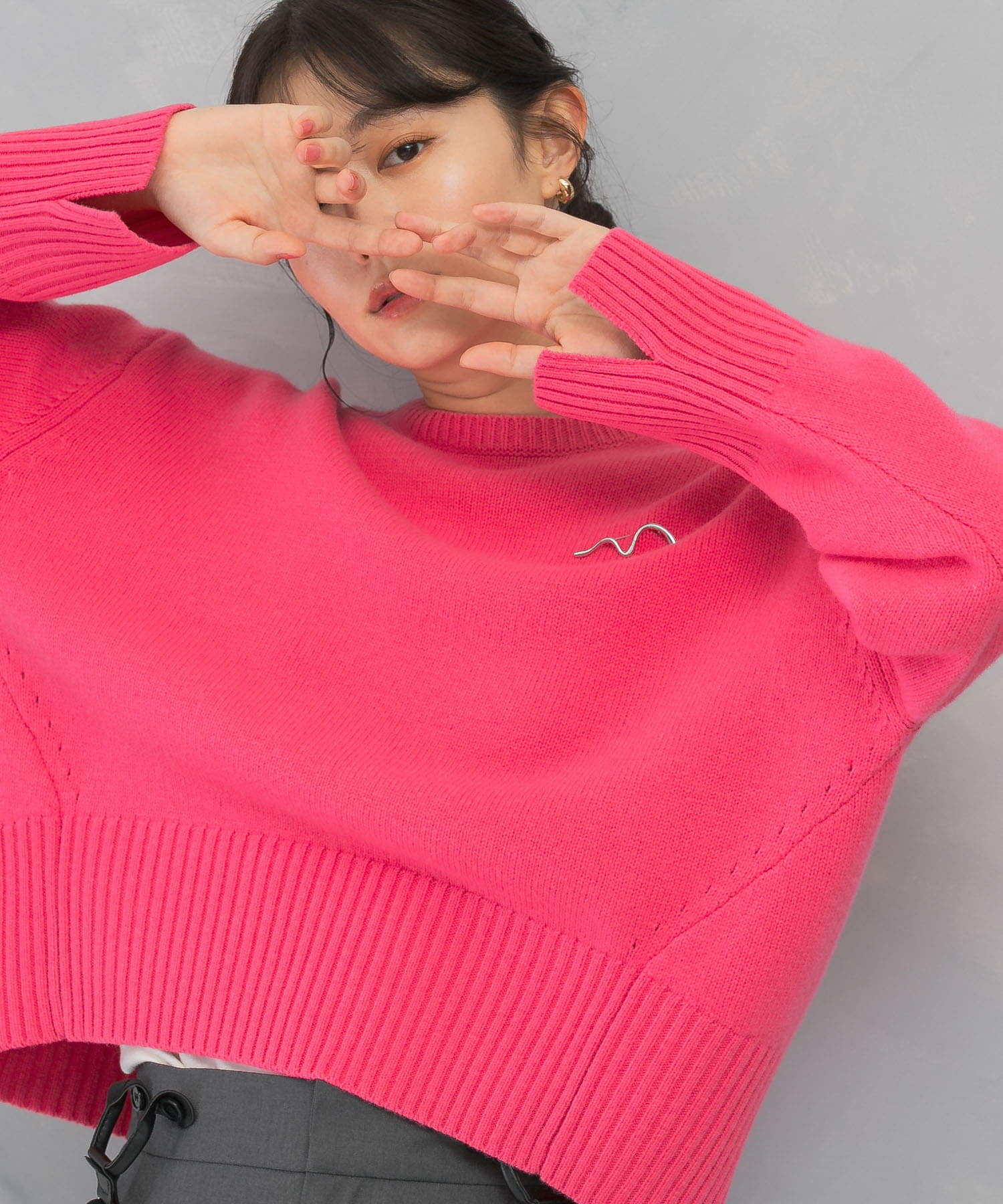 エクストラファインシームデザインニット(FREE PINK): トップス｜URBAN