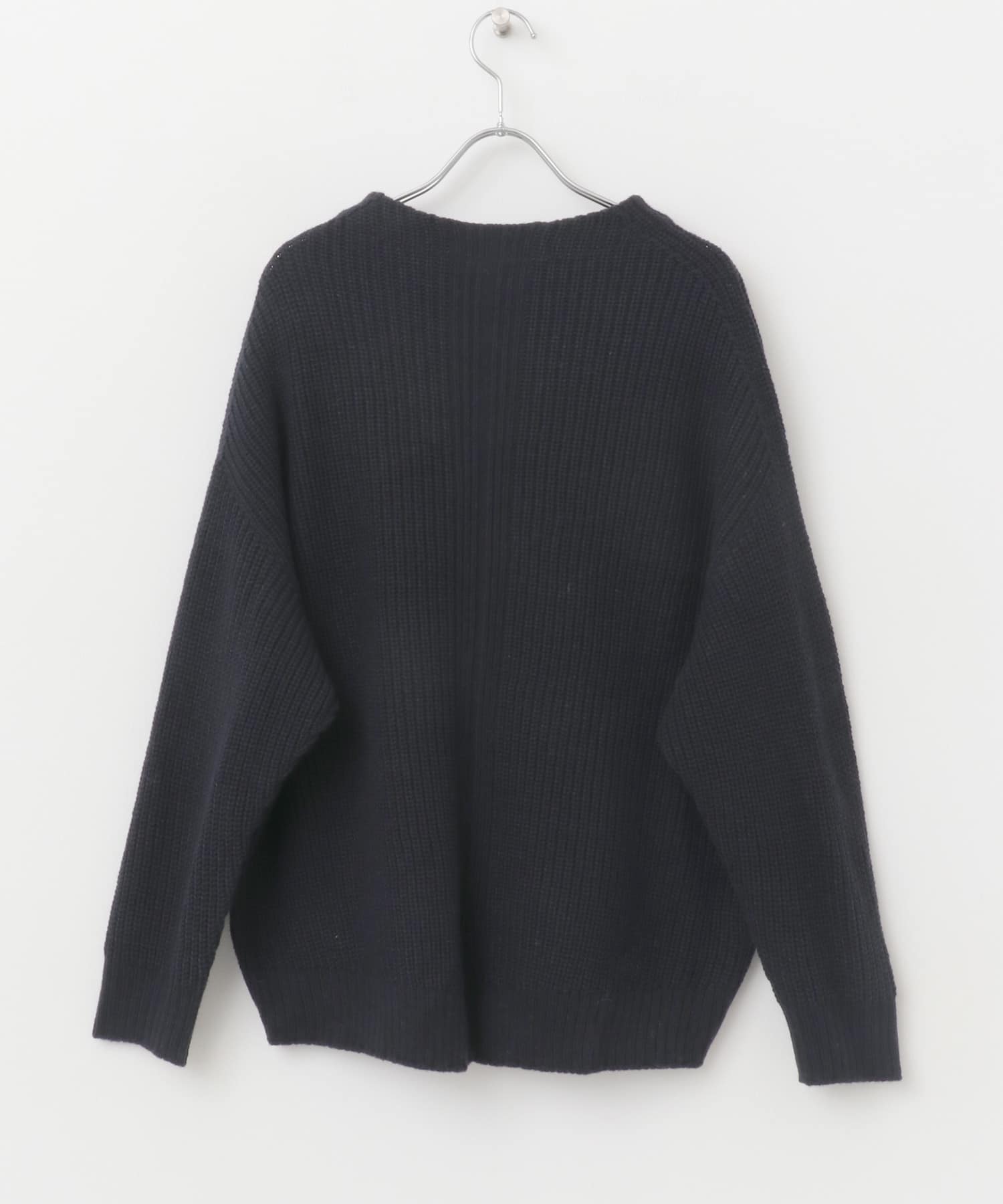 ボートネックバックスリット畦ニット(FREE OFF WHITE): トップス