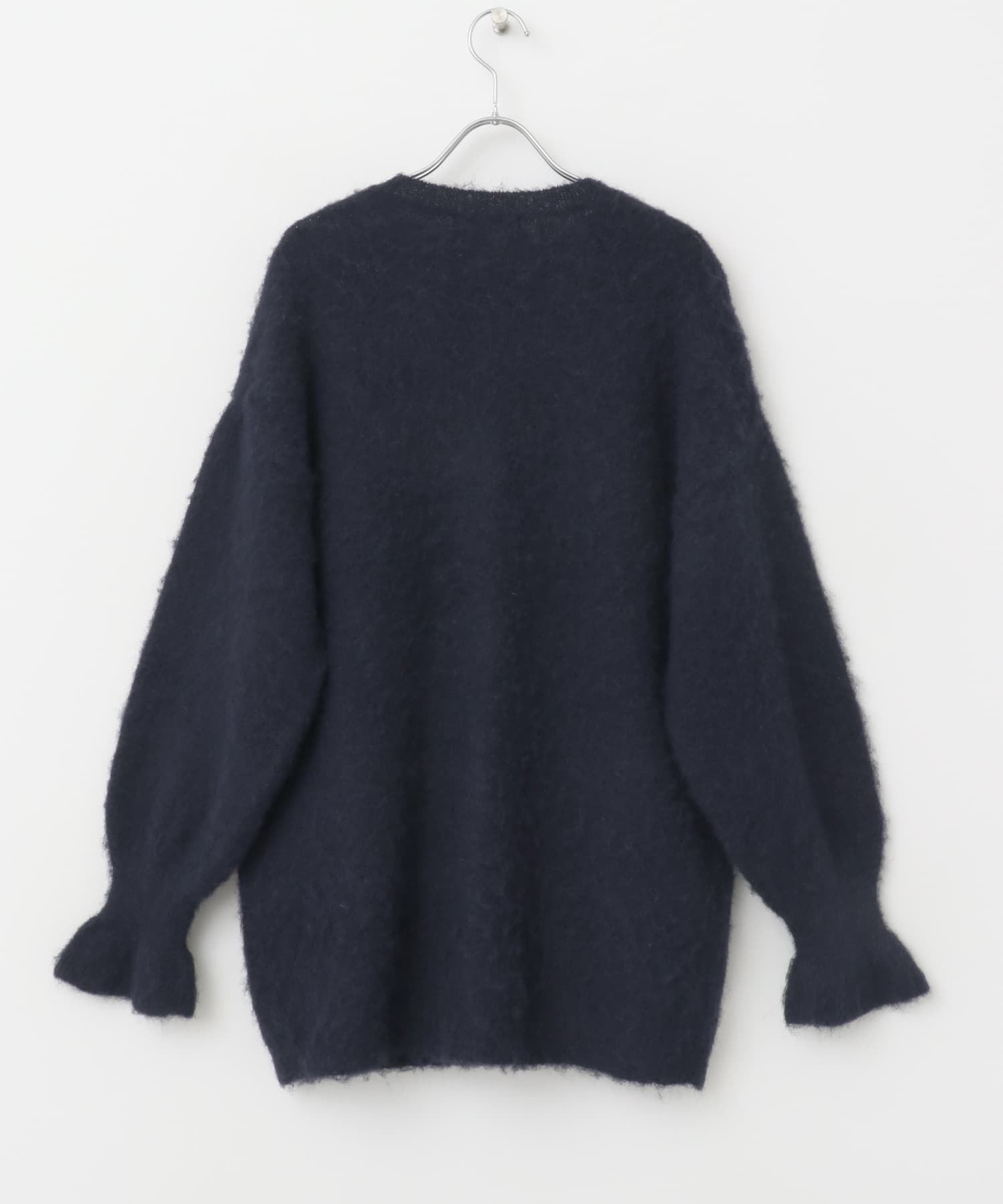 F by ROSSO　カラーシャギーミドルカーディガン NAVY FREE
