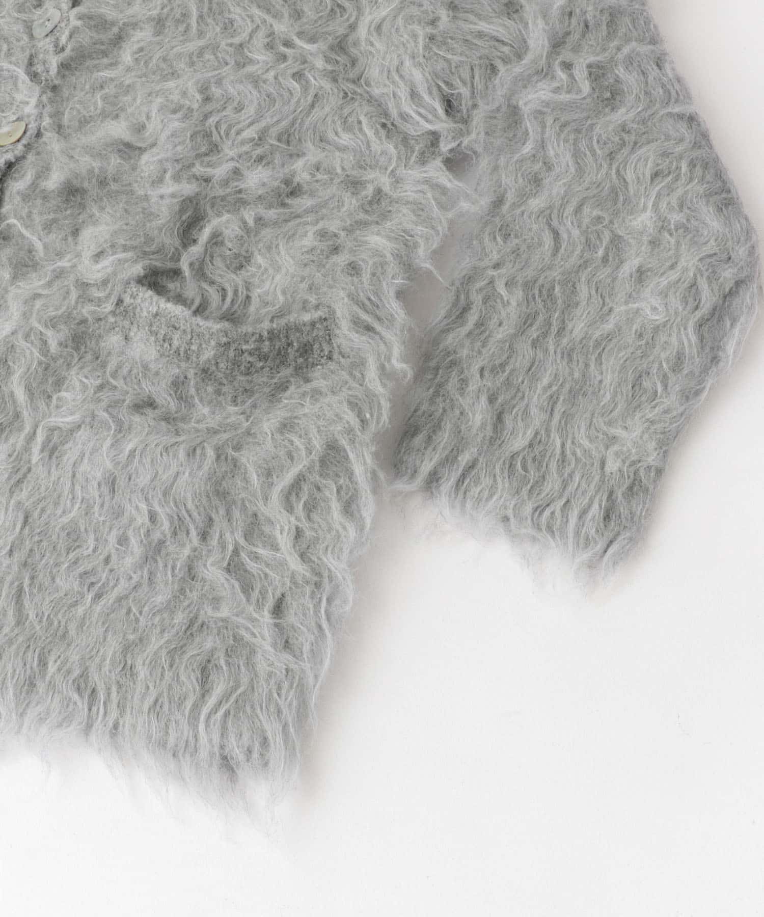 F by ROSSO　シープドッグシャギーカーディガン GRAY FREE