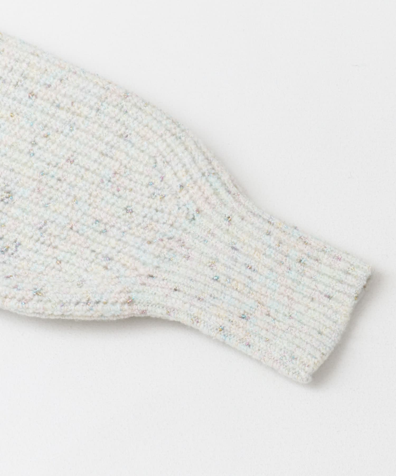 F by ROSSO　ラメノットヤーンショートニット OFF WHITE FREE