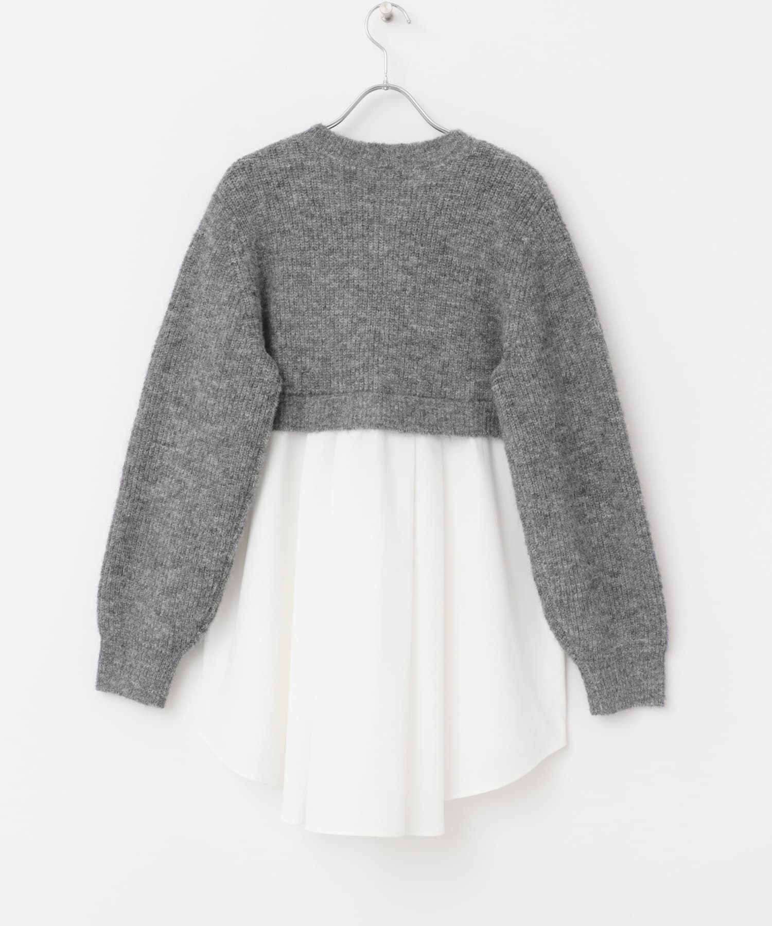 F by ROSSO　ドッキングチュニックニット GRAY FREE