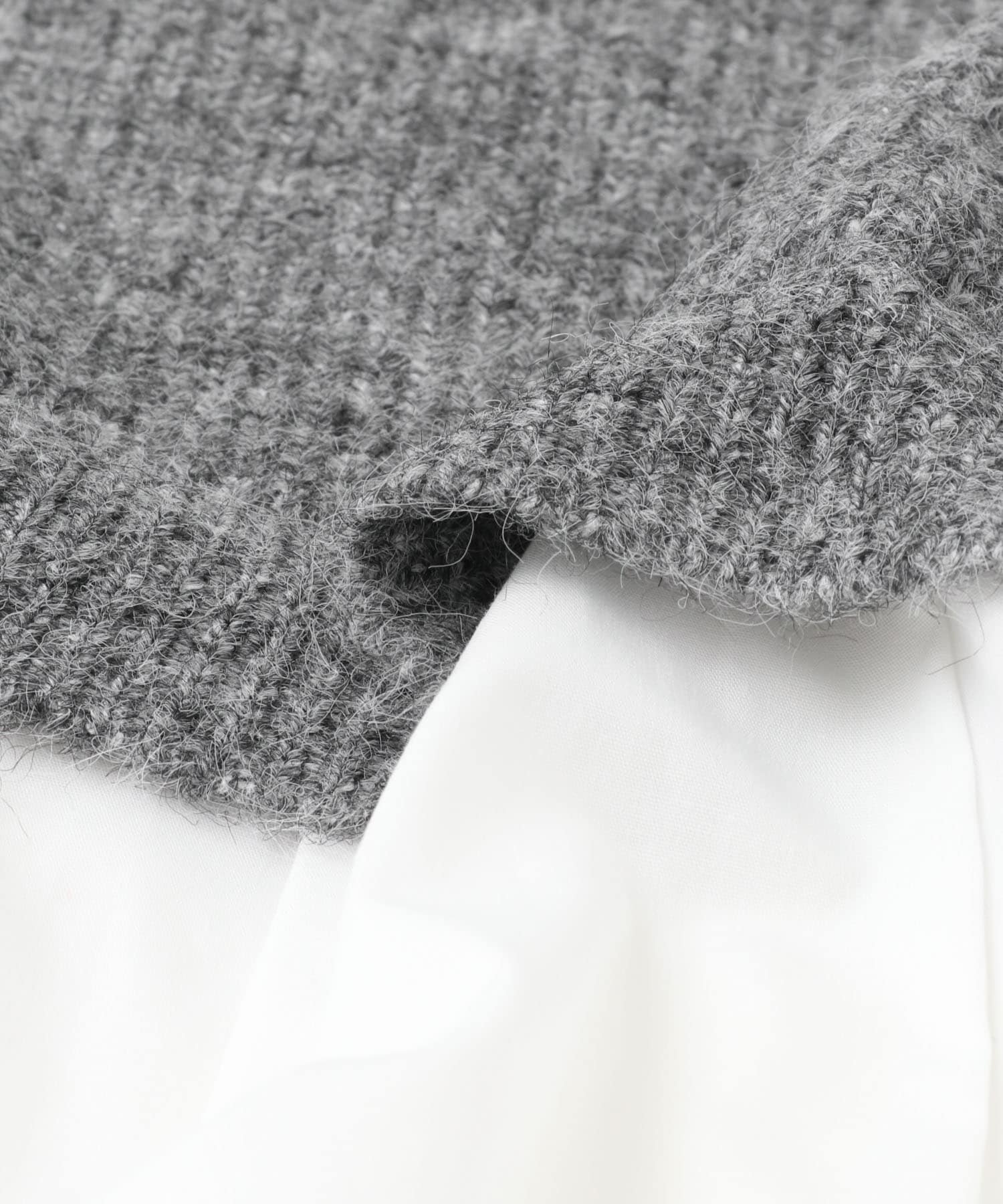 F by ROSSO　ドッキングチュニックニット GRAY FREE