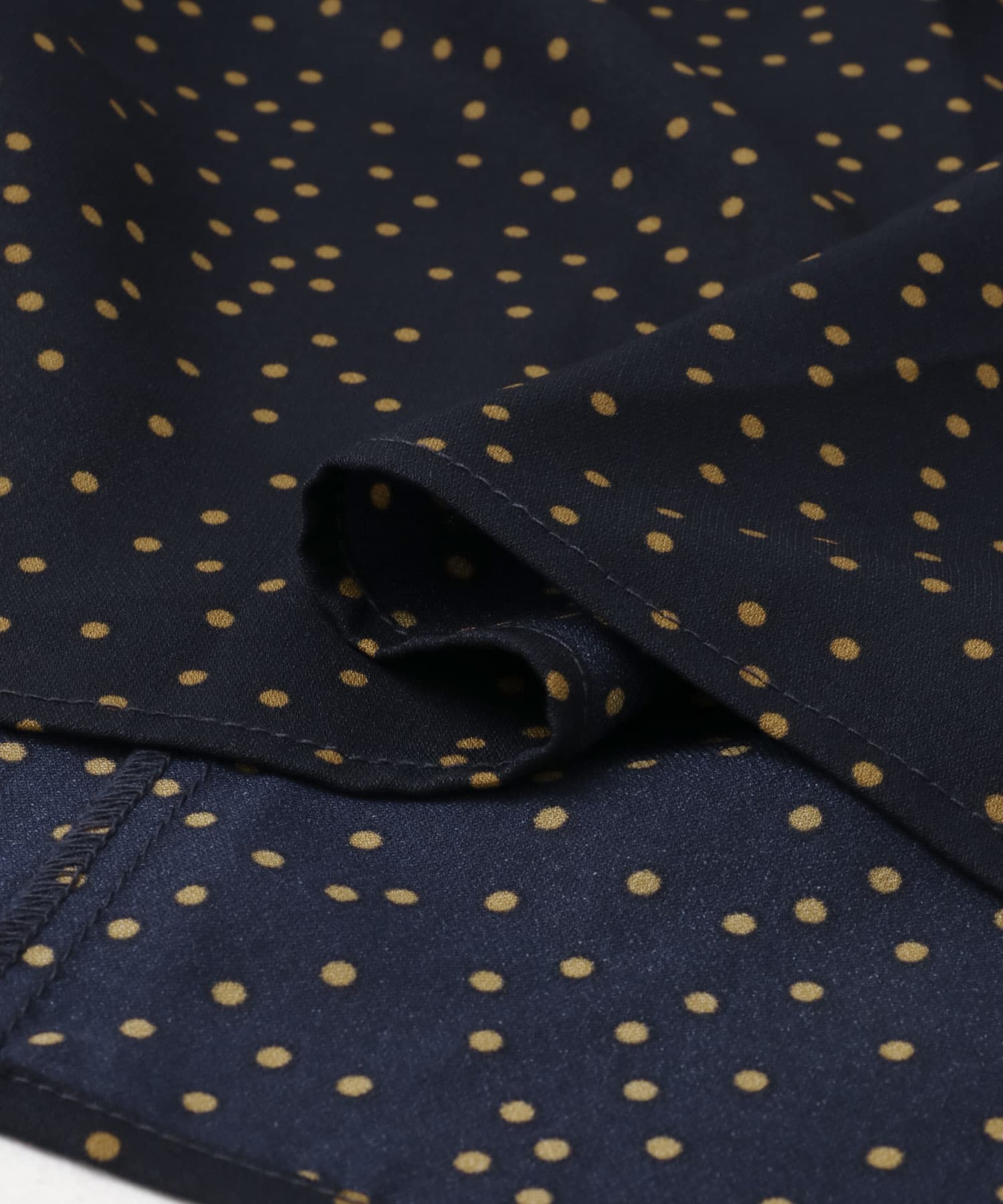 ドットシャーリングブラウス NAVY FREE