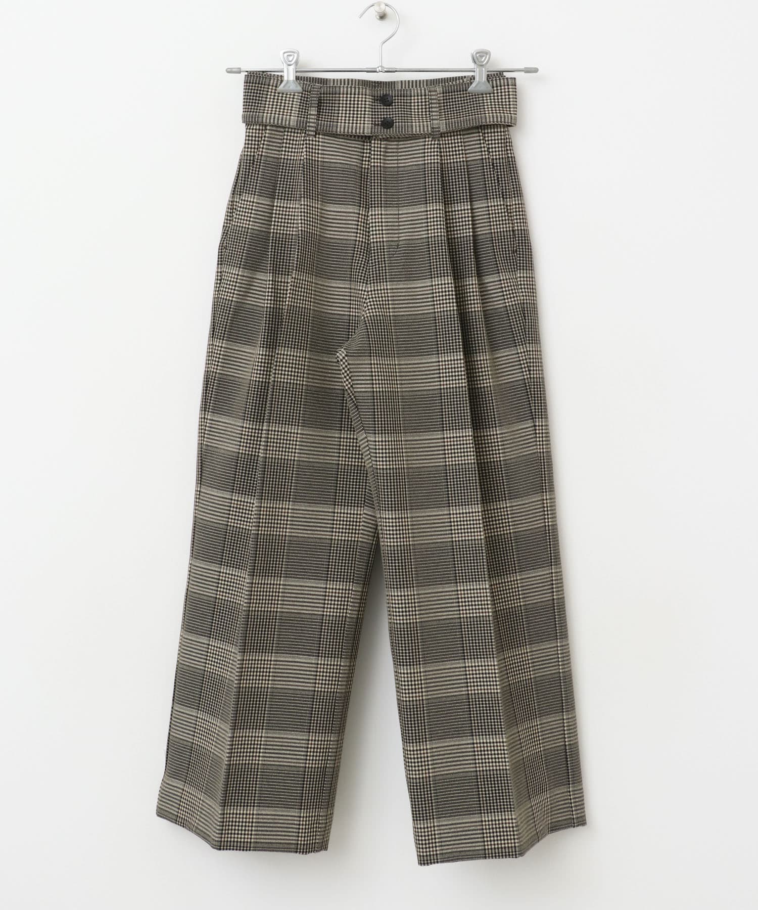 チェックベルトパンツ blackcheck 36