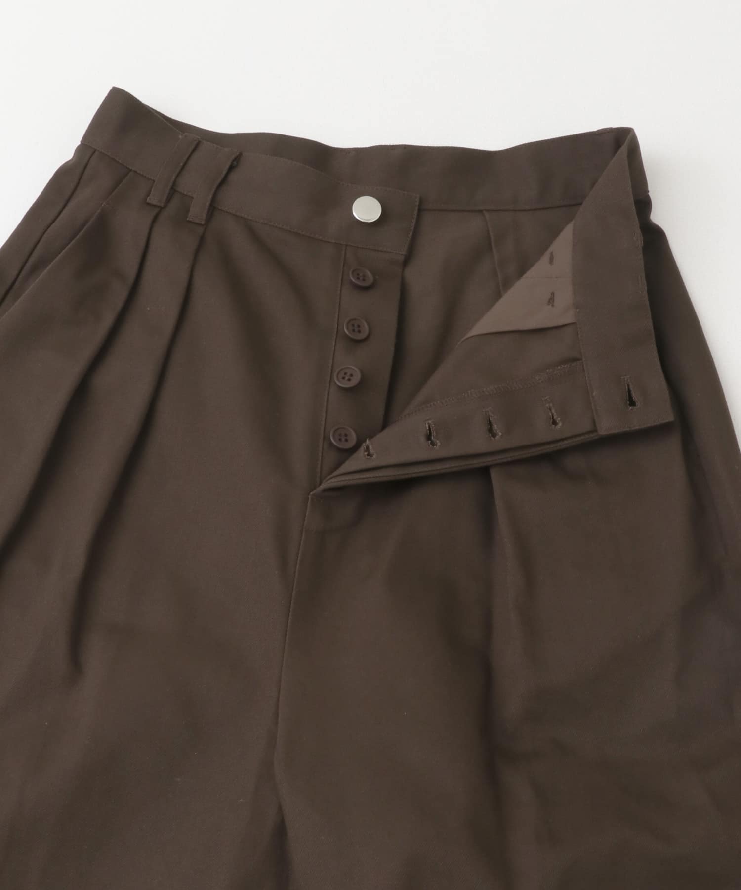 タックカーブパンツ brown 36