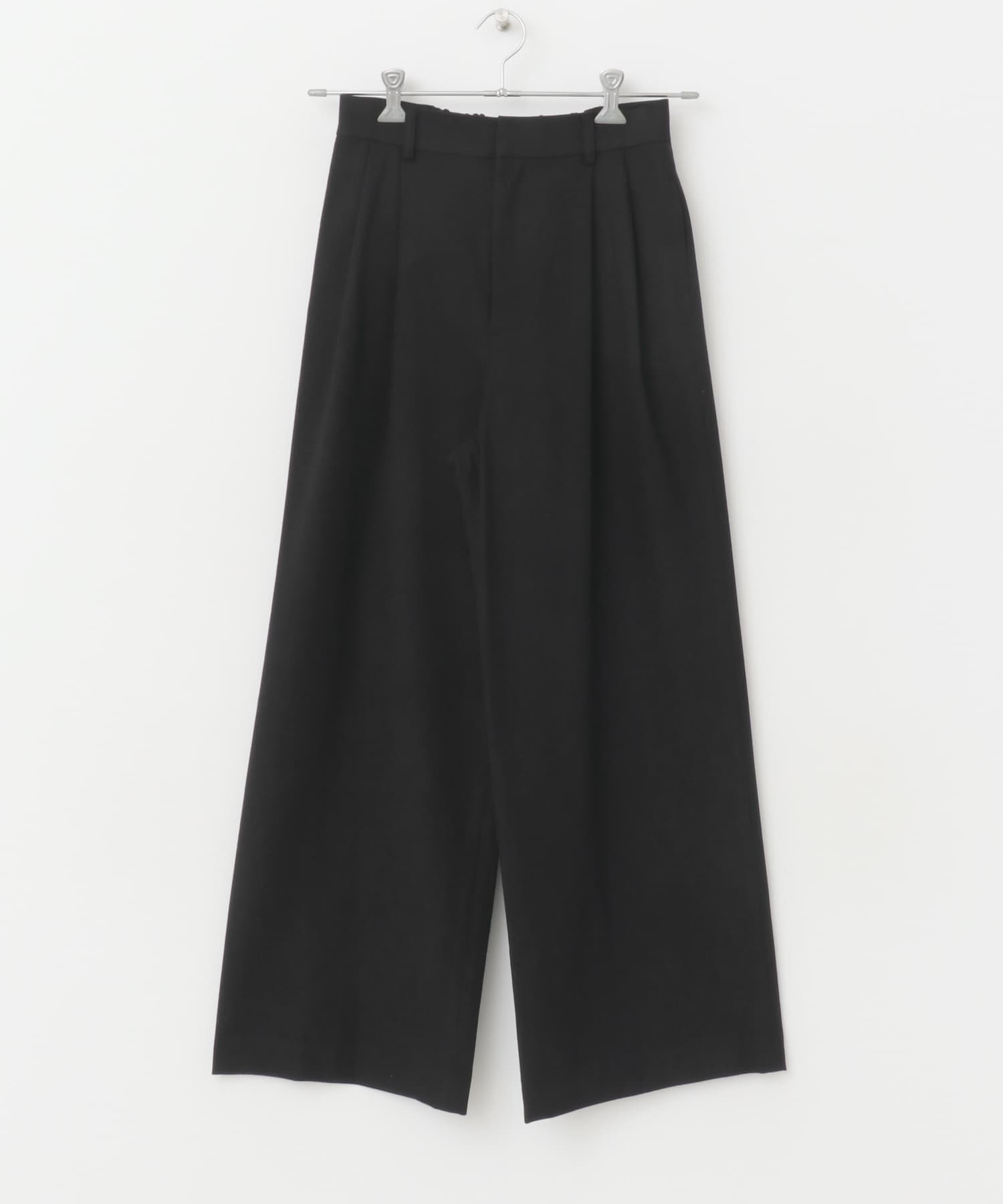 DONEEYU　両面起毛セミワイドパンツ black 36