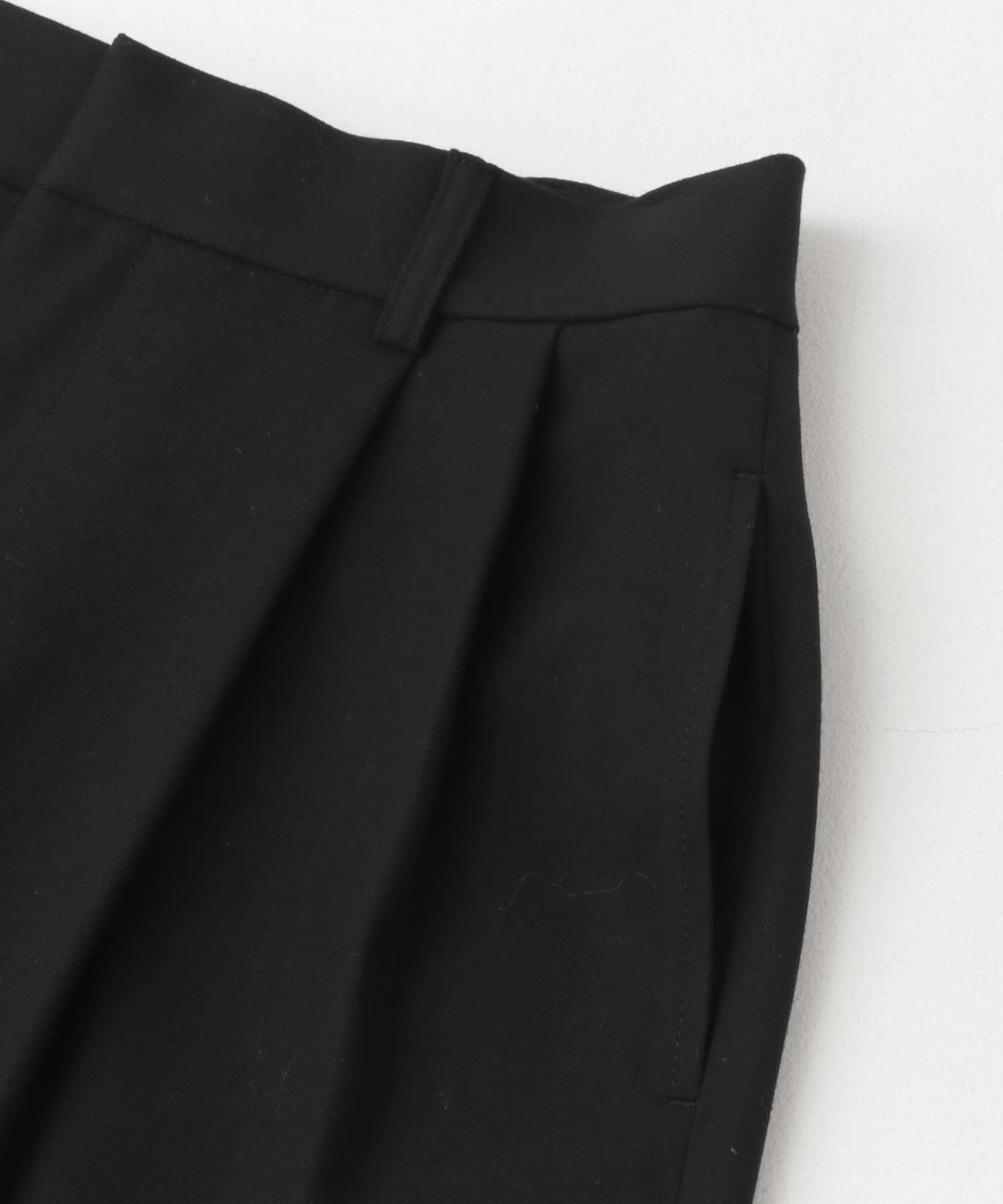 DONEEYU　両面起毛セミワイドパンツ black 36
