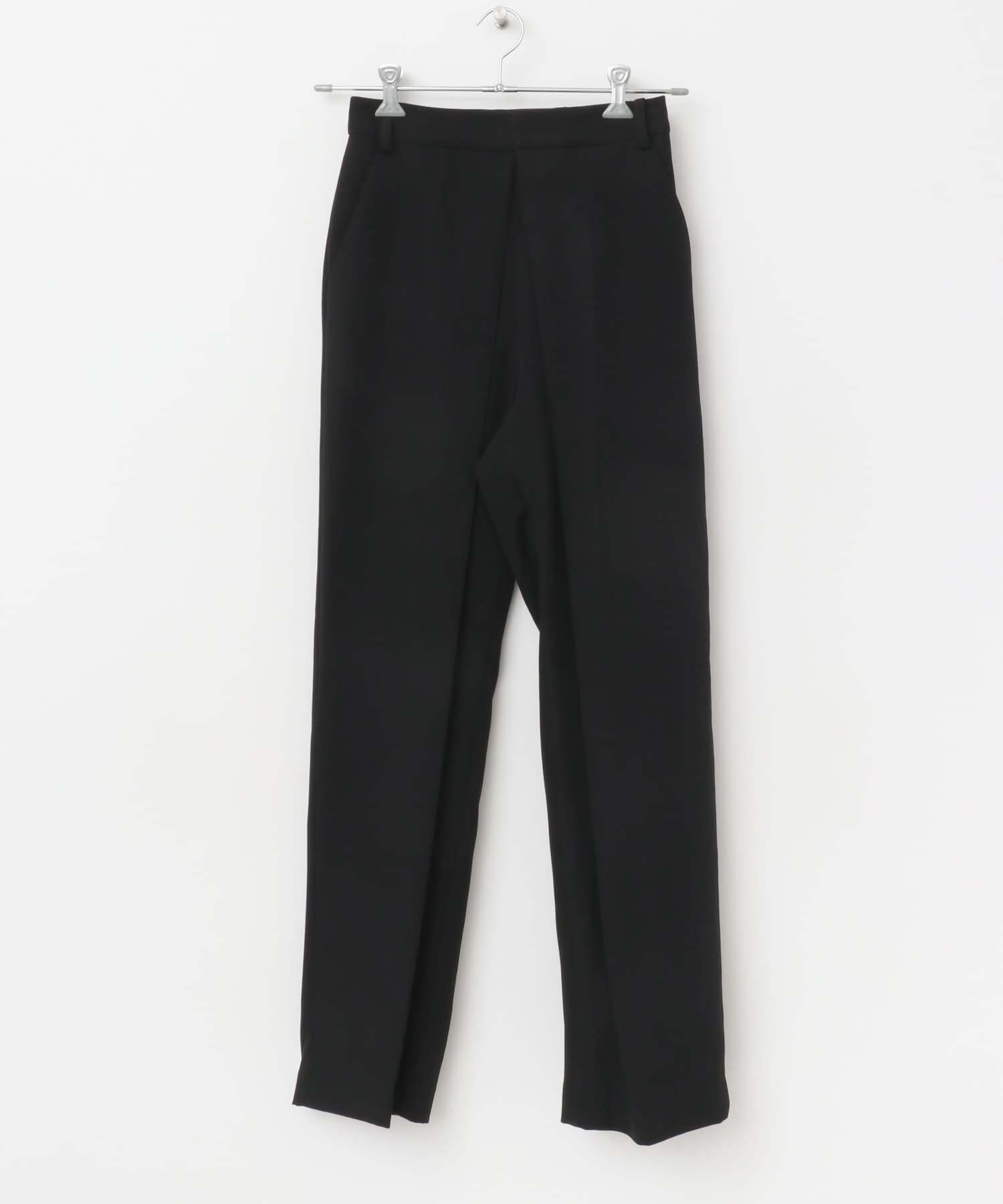 F by ROSSO ダブルクロスデザインタックパンツ(36 BLACK): ボトム