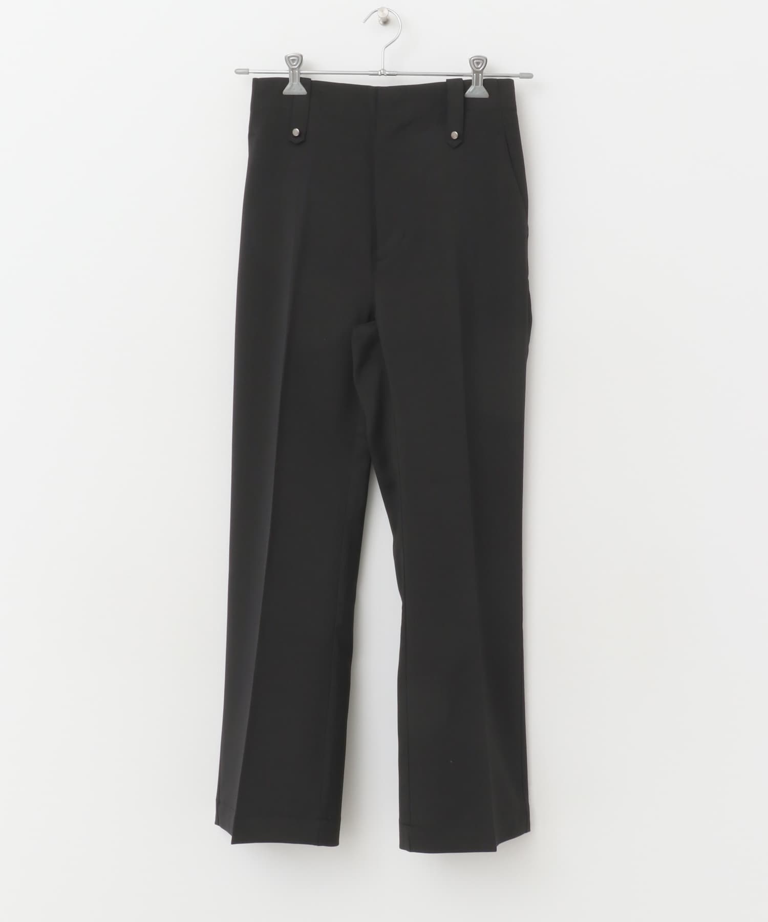 ウォッシャブルフレアパンツ BLACK 36