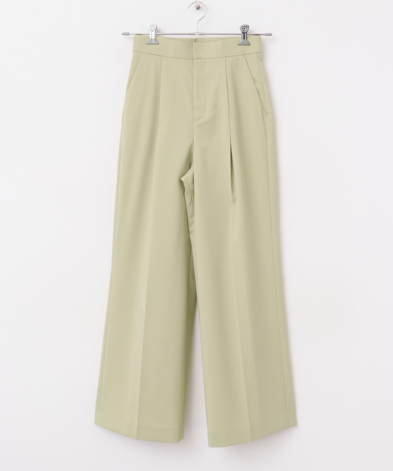 ハイウエストワイドスラックス LIME 34