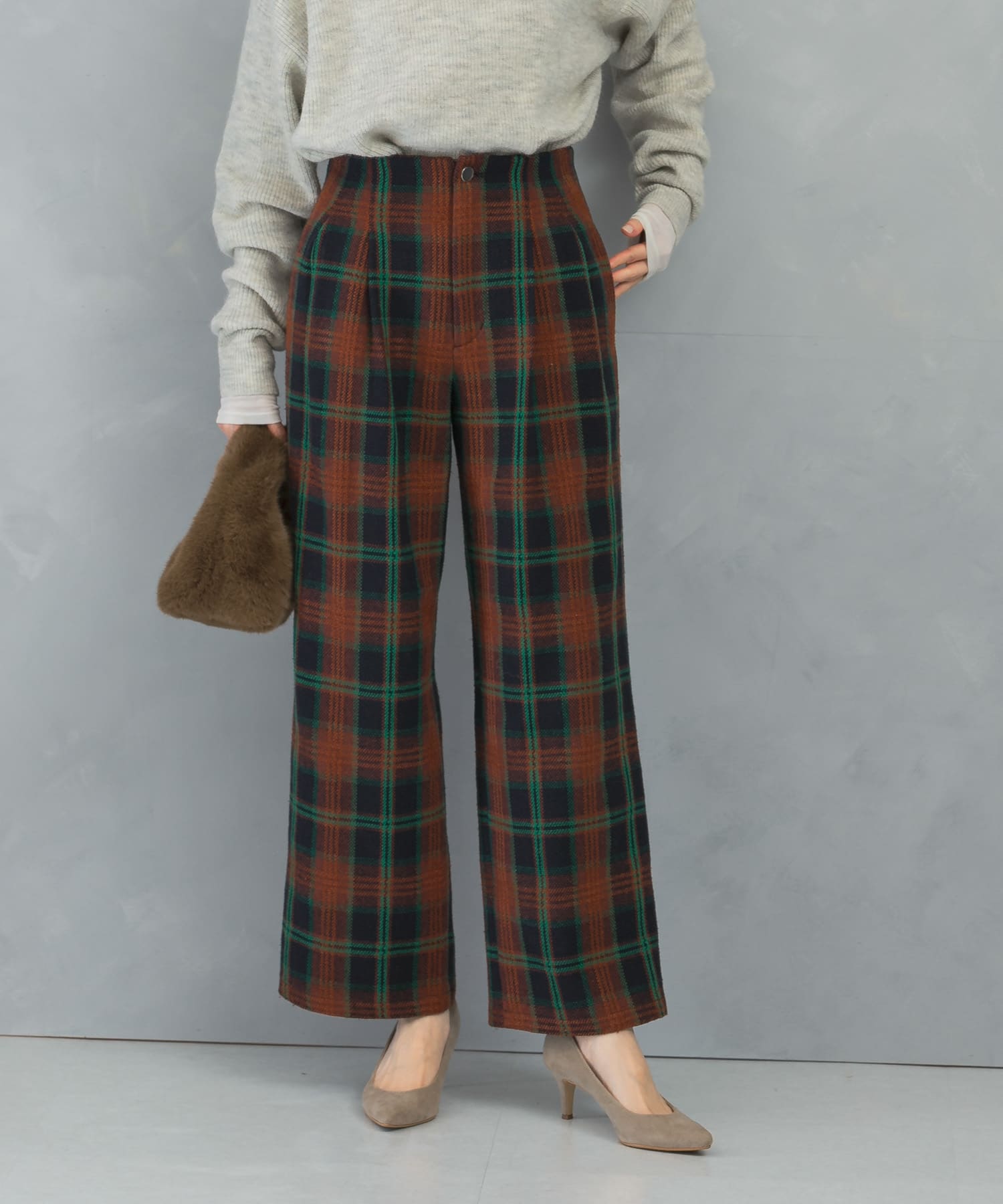 ツイードストレートパンツ