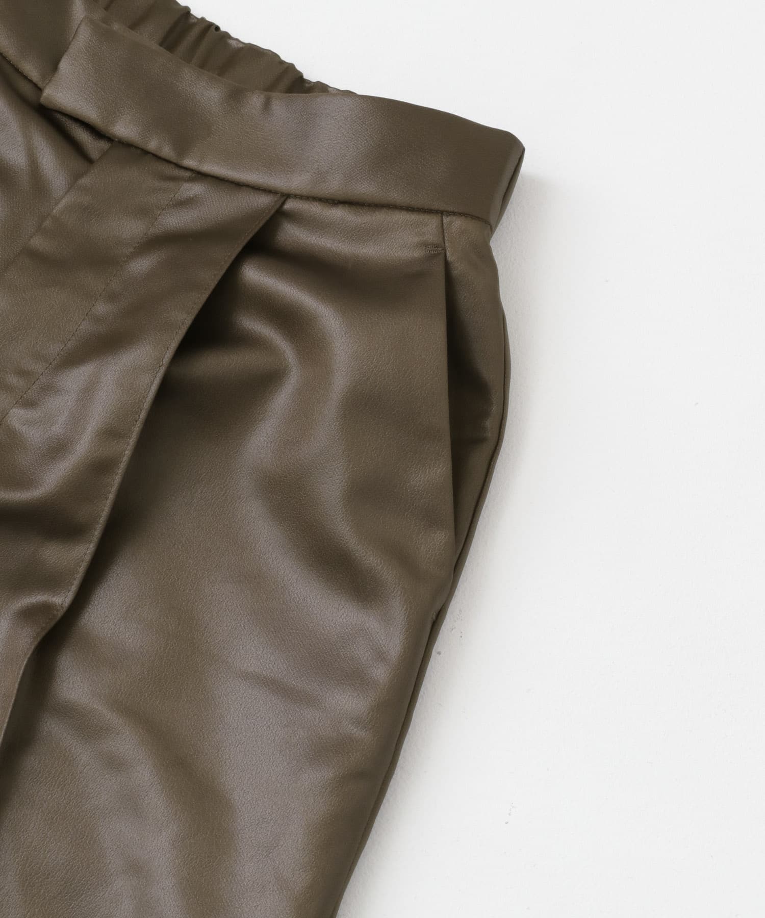 レザーライクパンツ BROWN 36