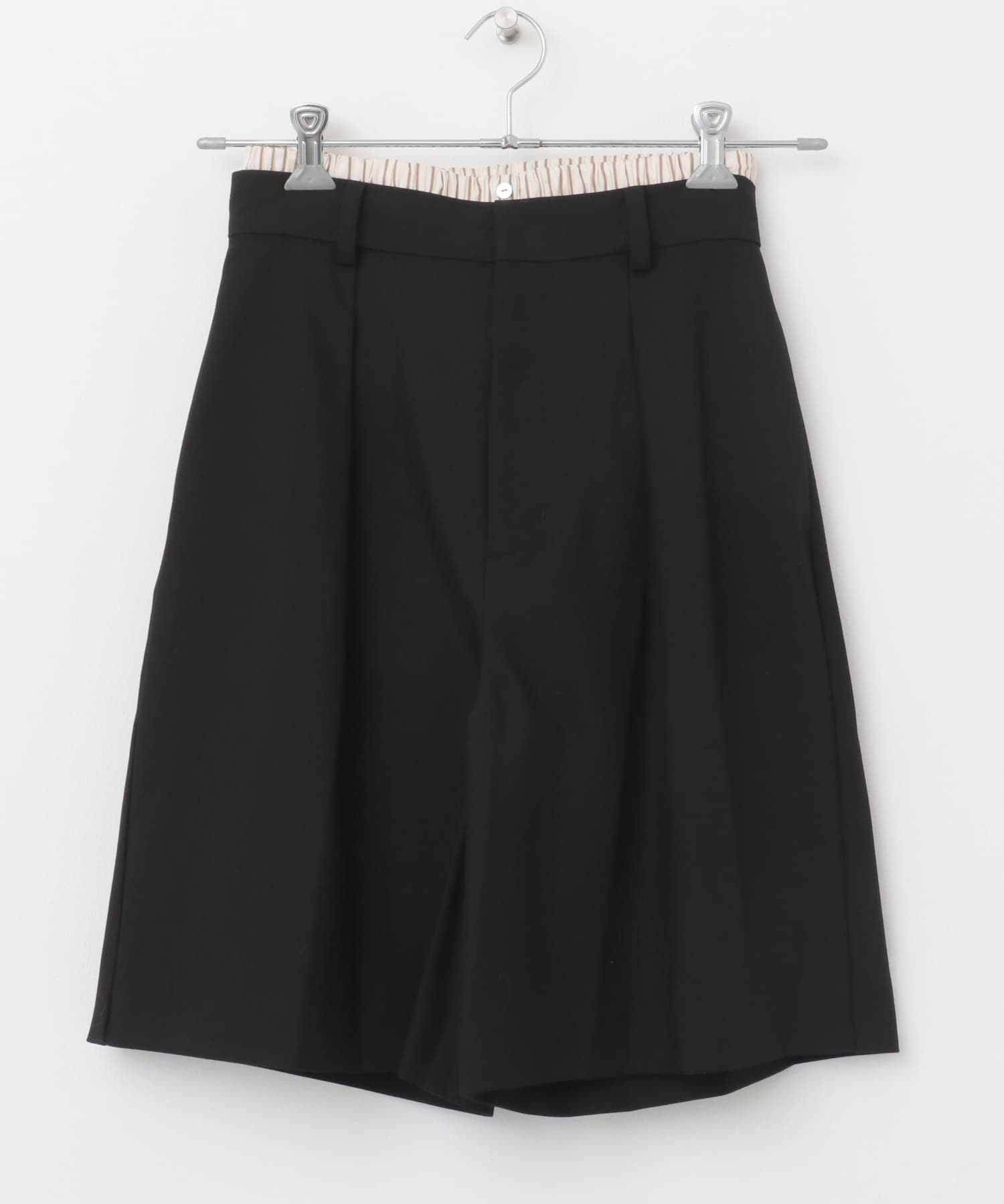 レイヤードハーフパンツ BLACK 36