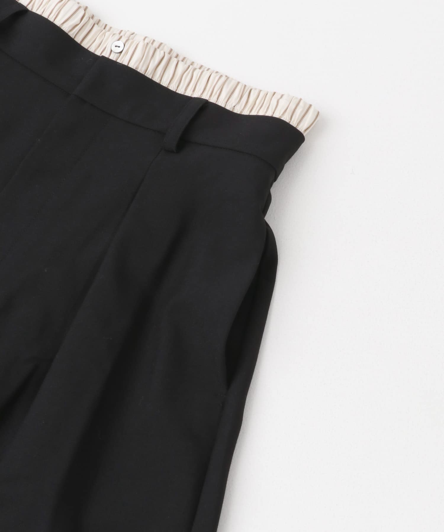 レイヤードハーフパンツ BLACK 36