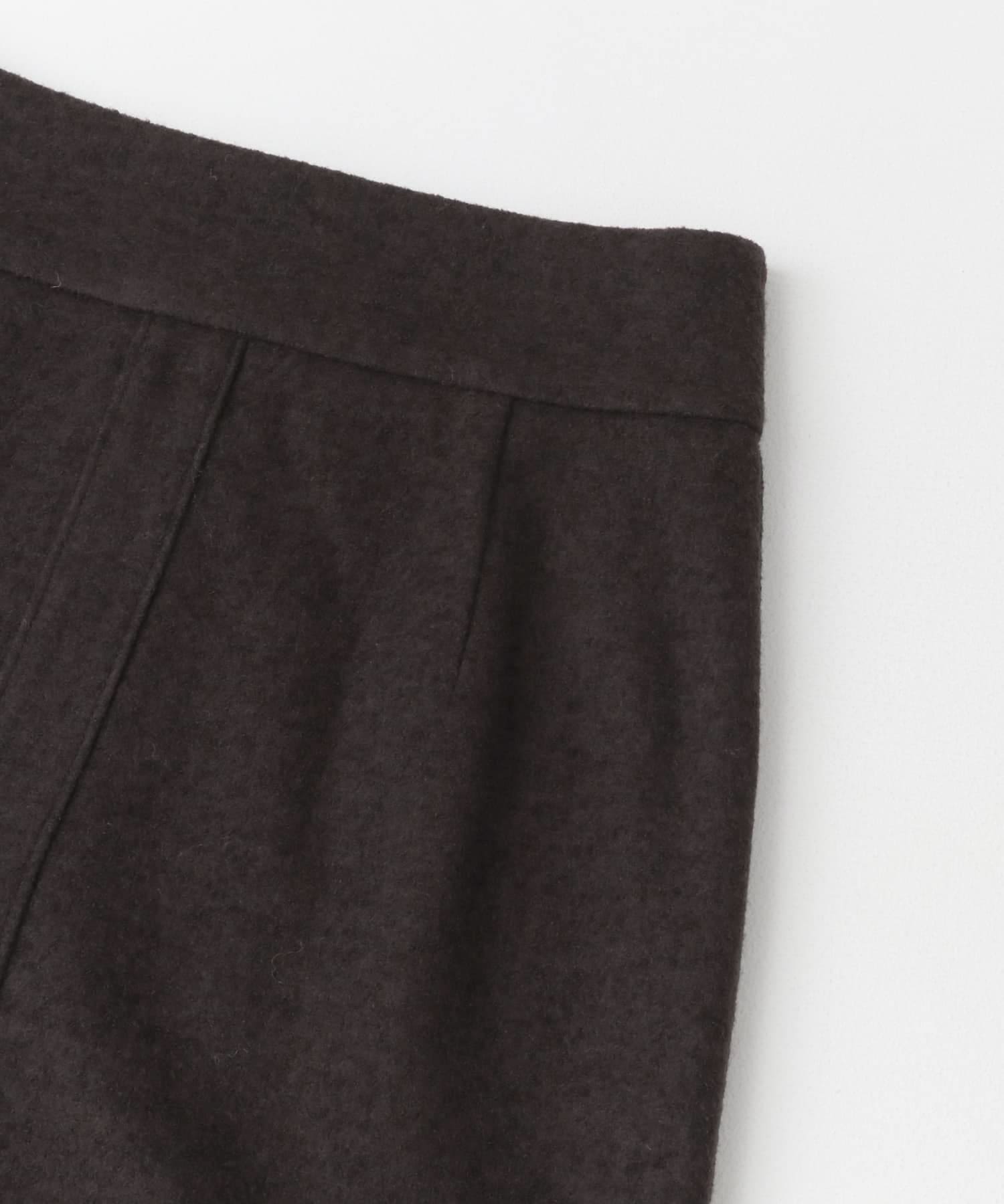 ウール混ブークレストレートスカート CHARCOAL 36