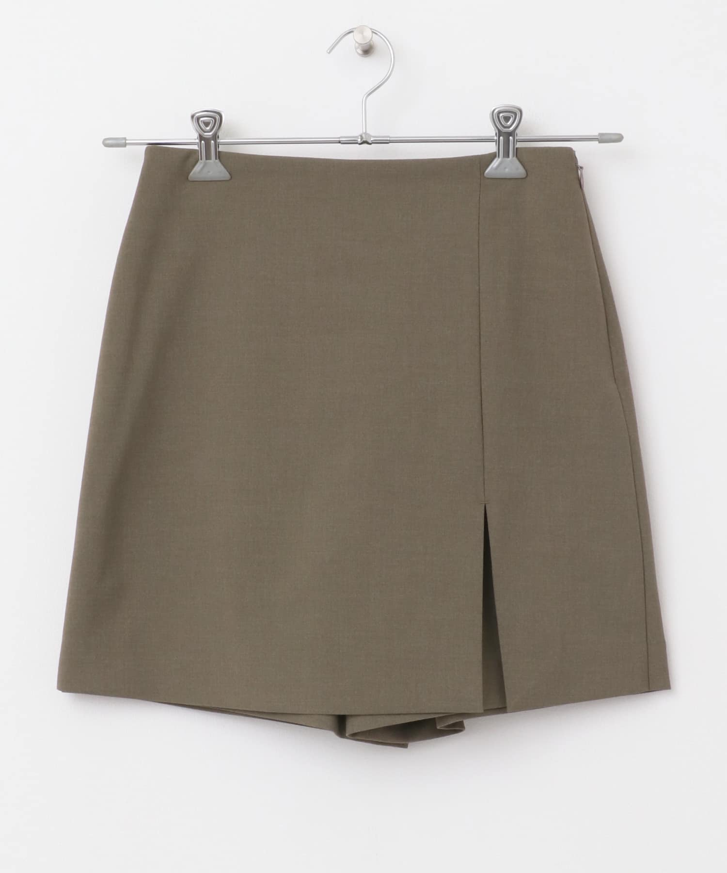 ウールライクスリットミニスコート MOCHA 36