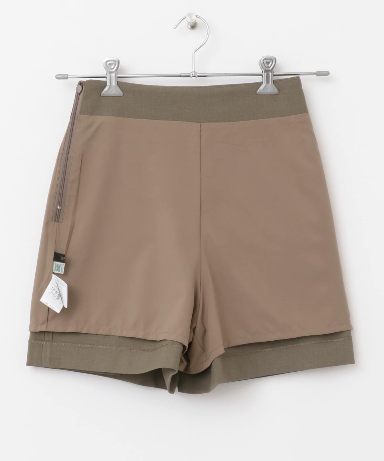 ウールライクスリットミニスコート MOCHA 36