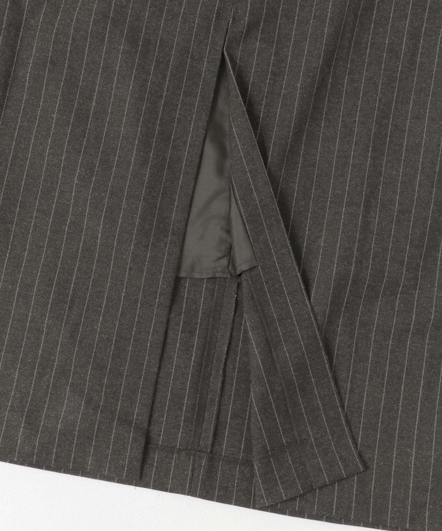 ディープVネックストライプワンピース gray 36