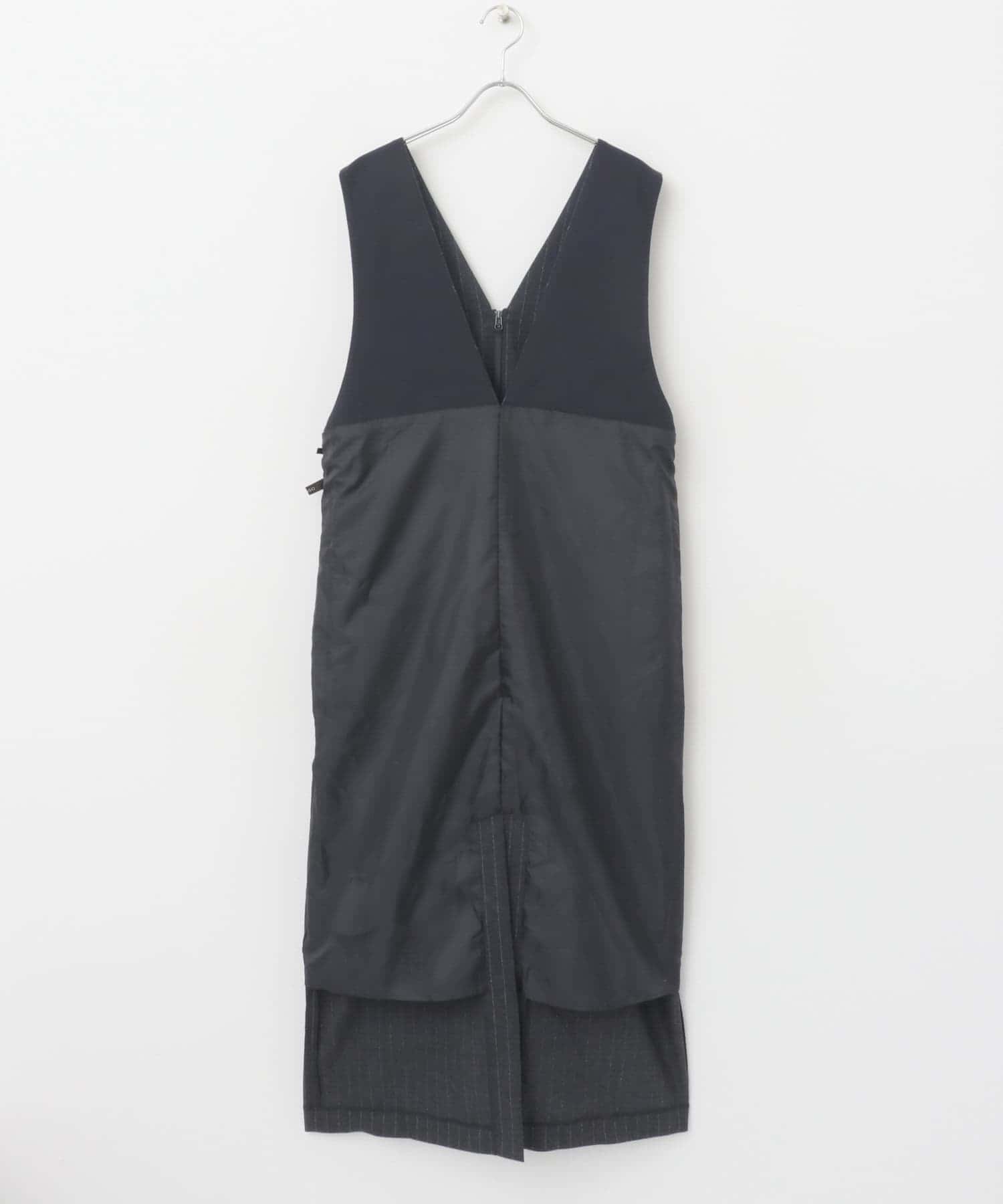 ディープVネックストライプワンピース navy 36