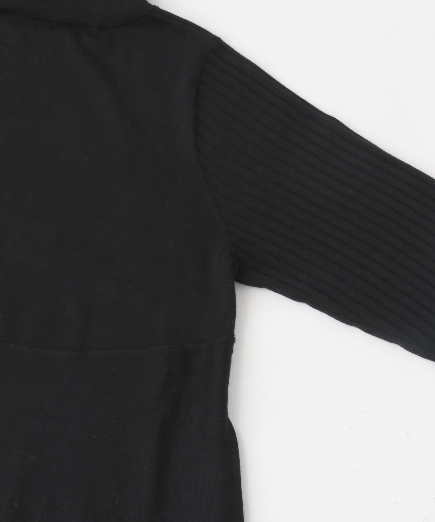 『WEB限定』タートルネックデザインスリーブワンピース BLACK FREE