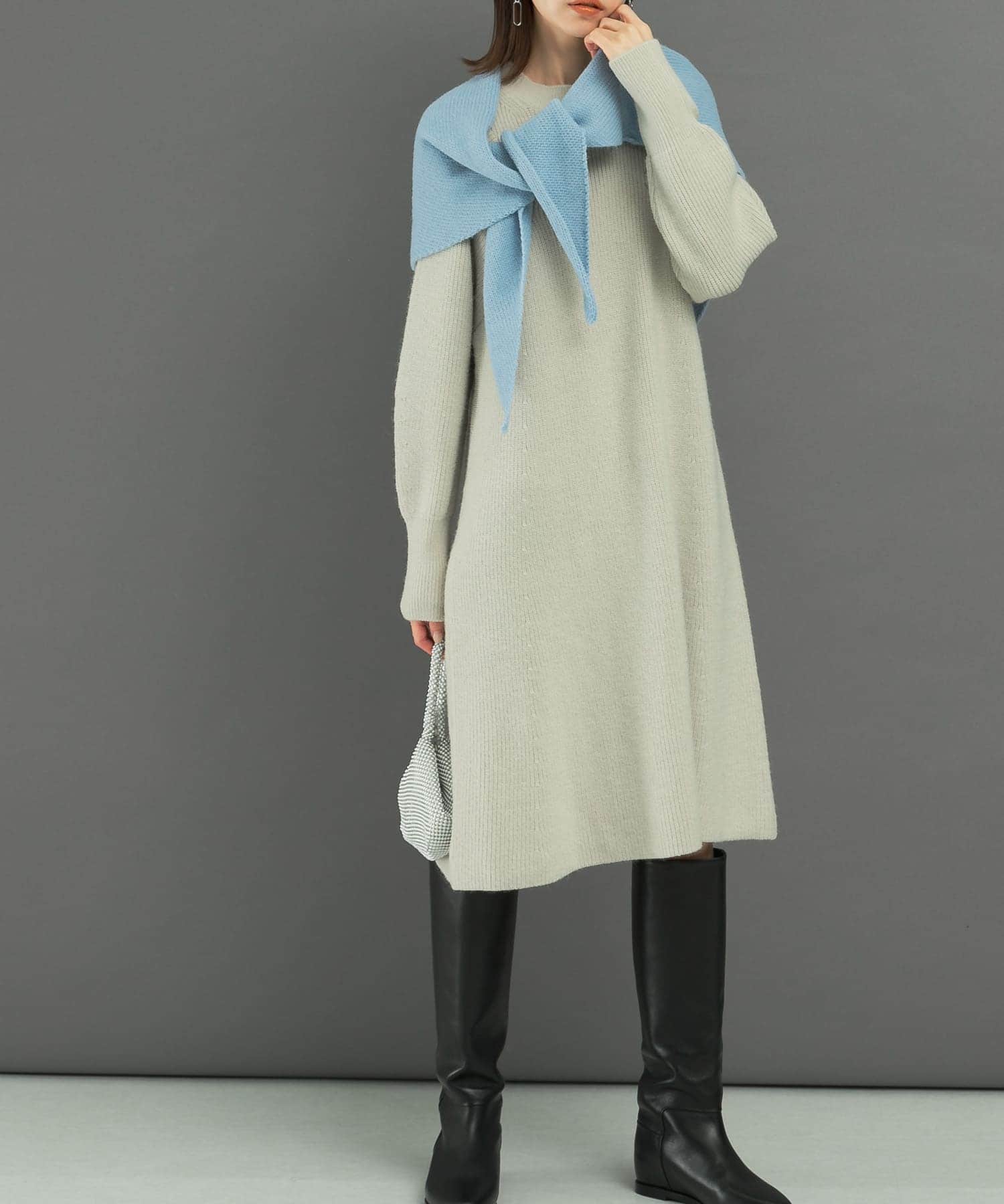 『WEB限定』畦ニットミニワンピース