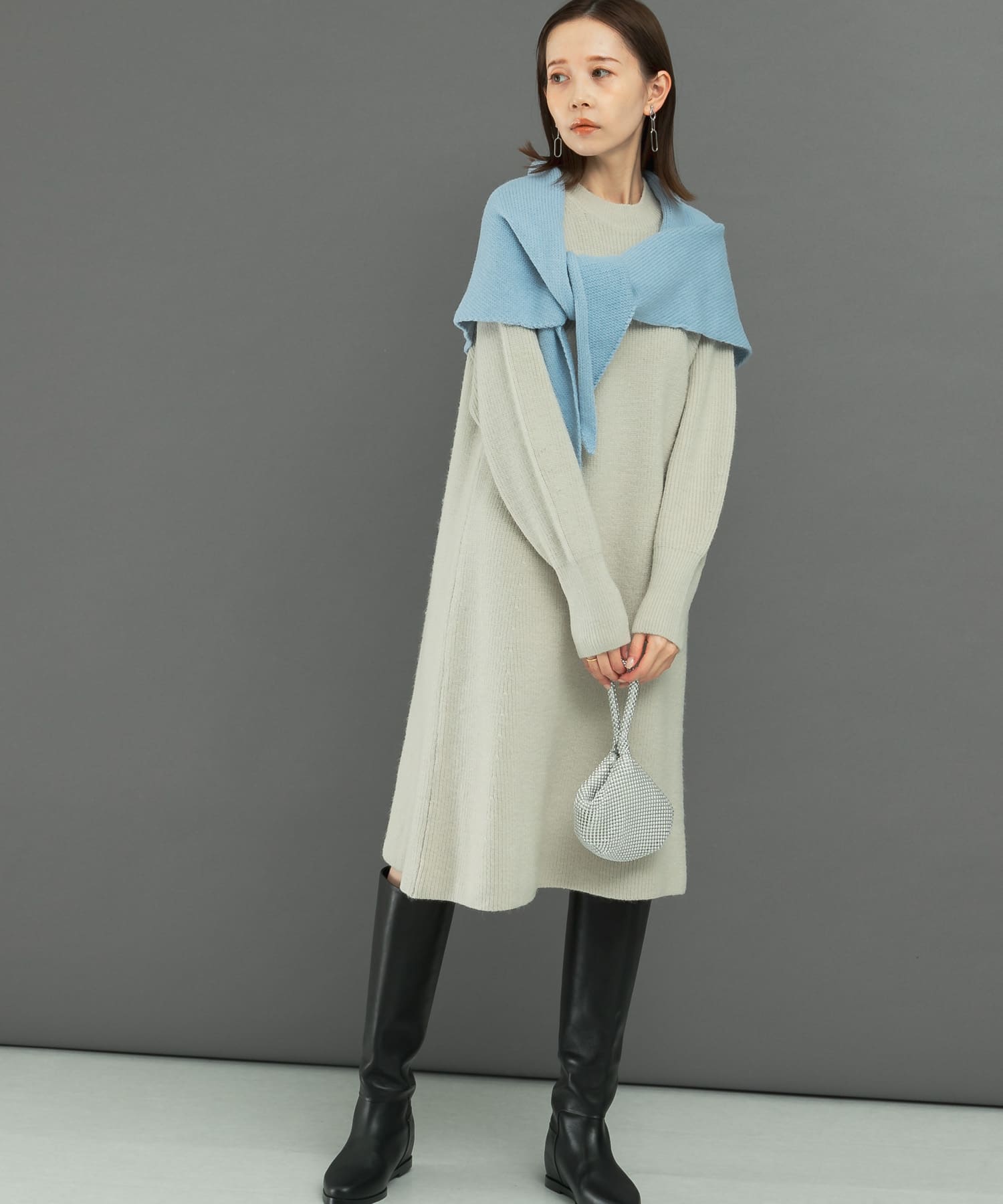 WEB限定』畦ニットミニワンピース(FREE BLACK): ワンピース｜URBAN