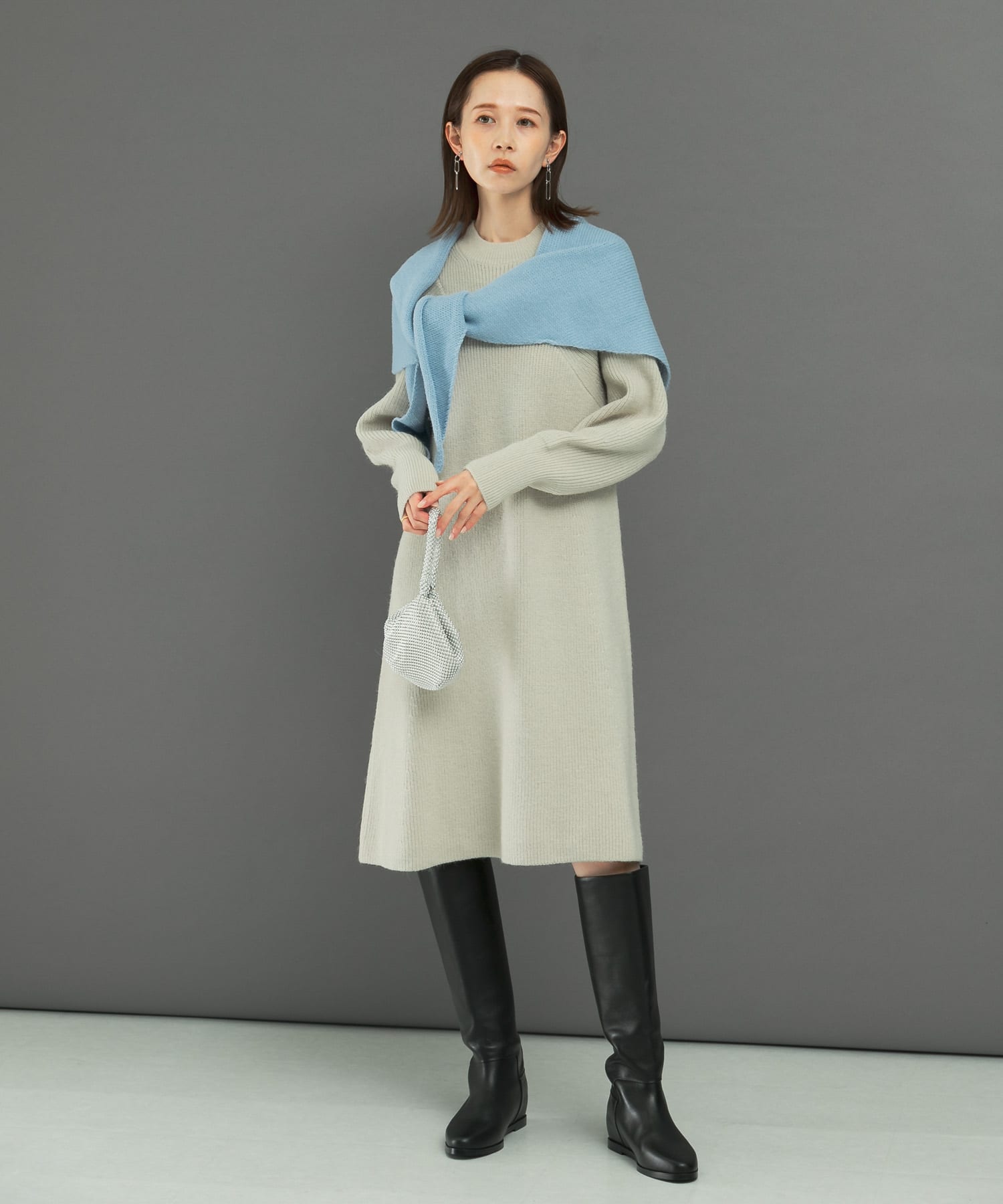 WEB限定』畦ニットミニワンピース(FREE BLACK): ワンピース｜URBAN