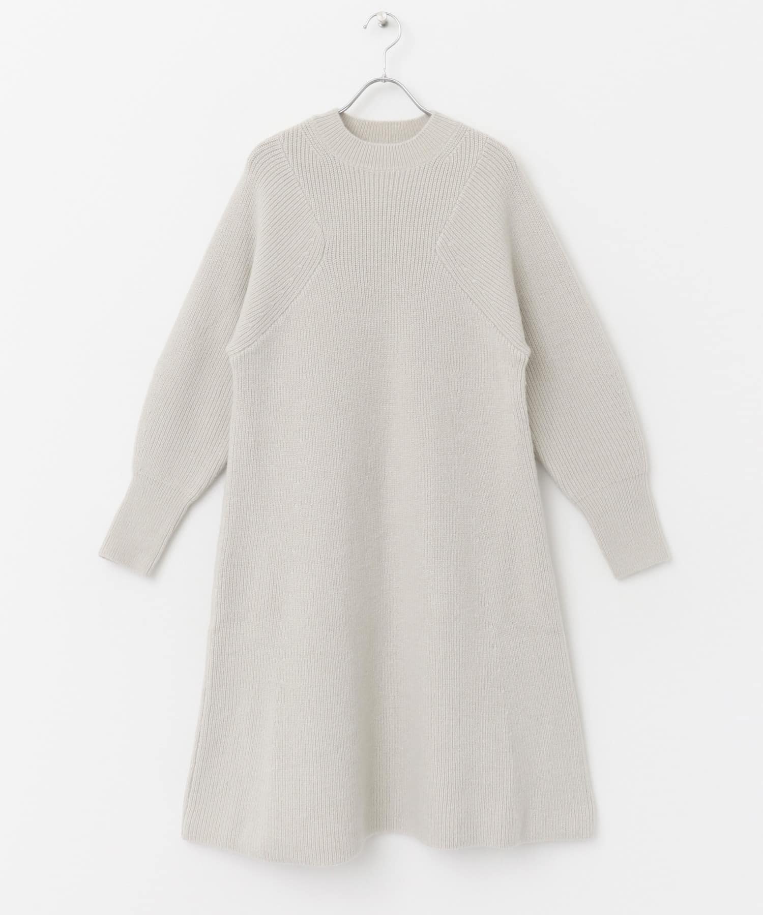 『WEB限定』畦ニットミニワンピース L/GRAY FREE