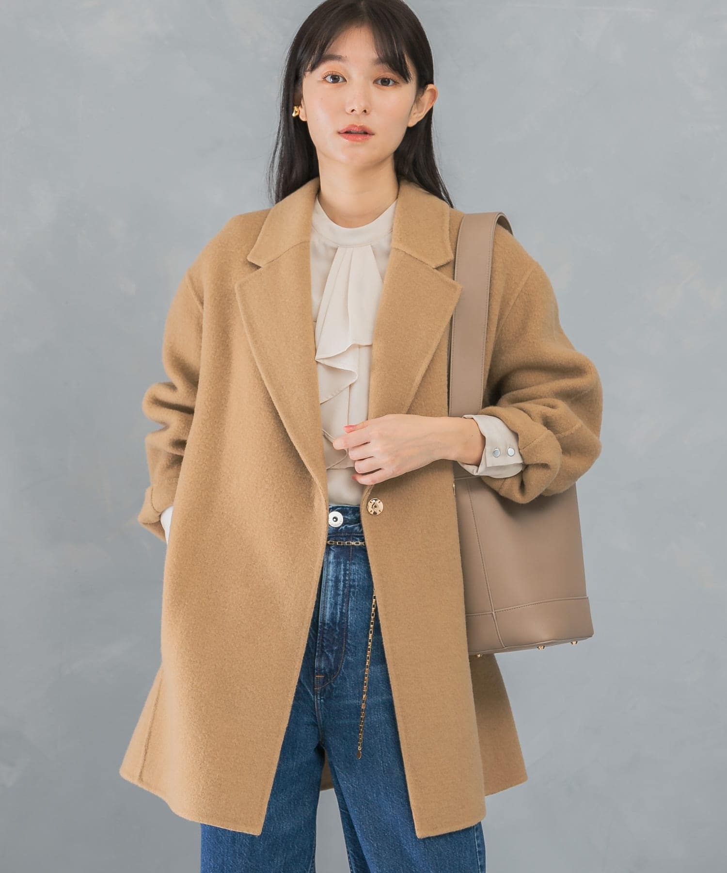 ウールカシミヤリバーチェスターコート