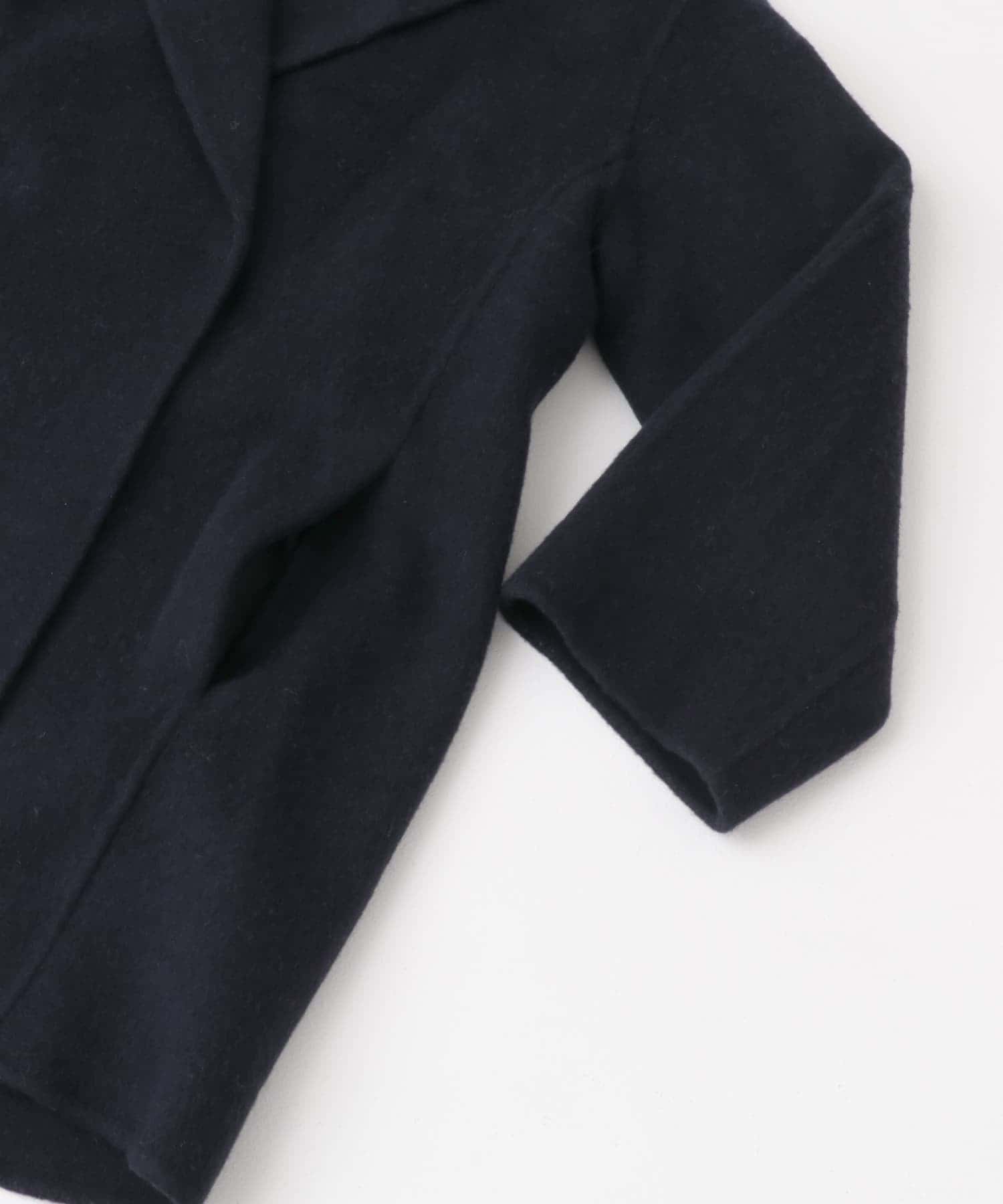 ウールカシミヤリバーチェスターコート NAVY FREE