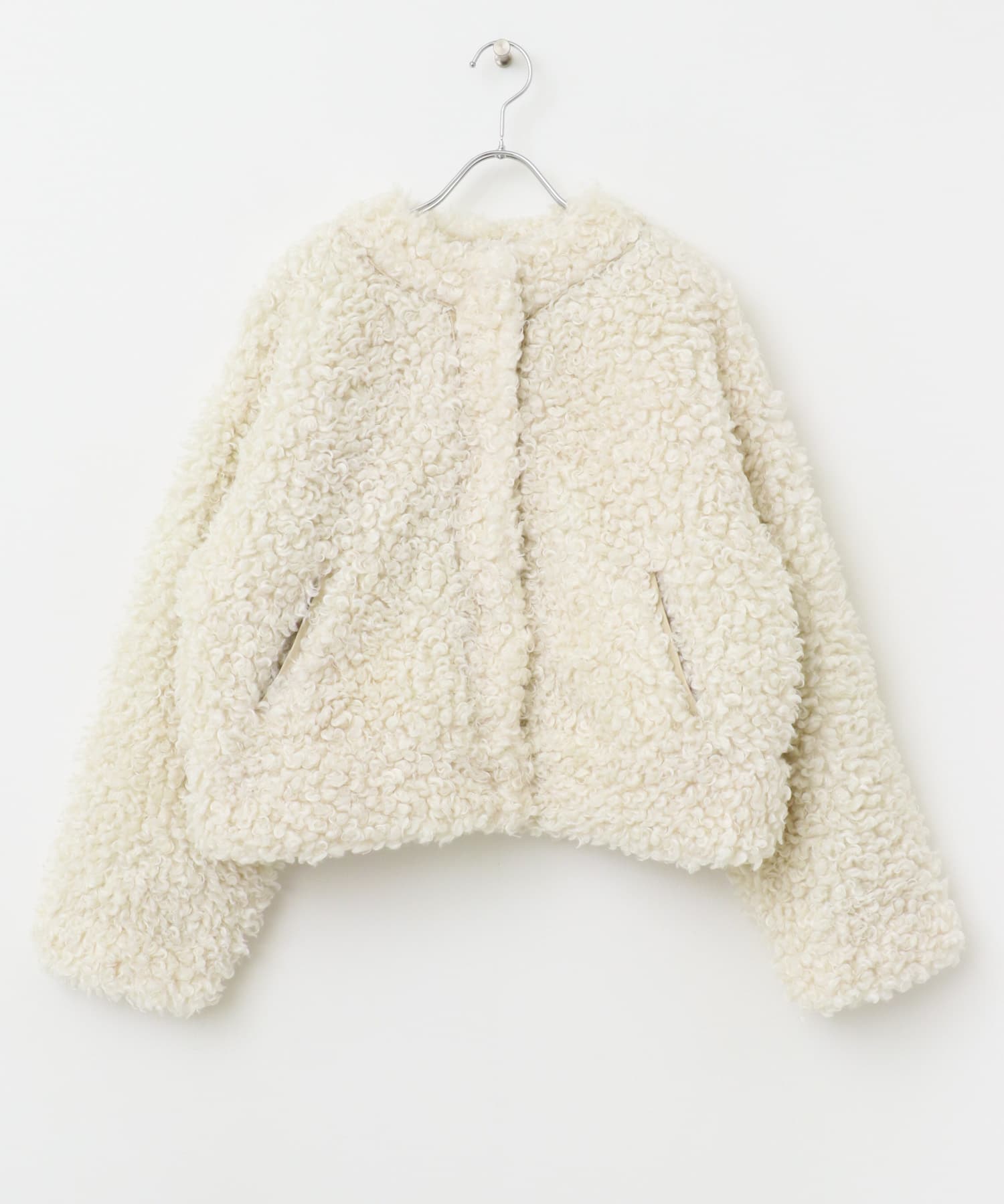 F by ROSSO　プードルボアショートジャケット OFF WHITE FREE