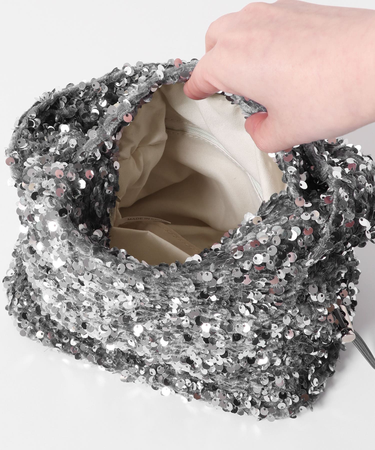 2WAYグリッターバッグ SILVER -