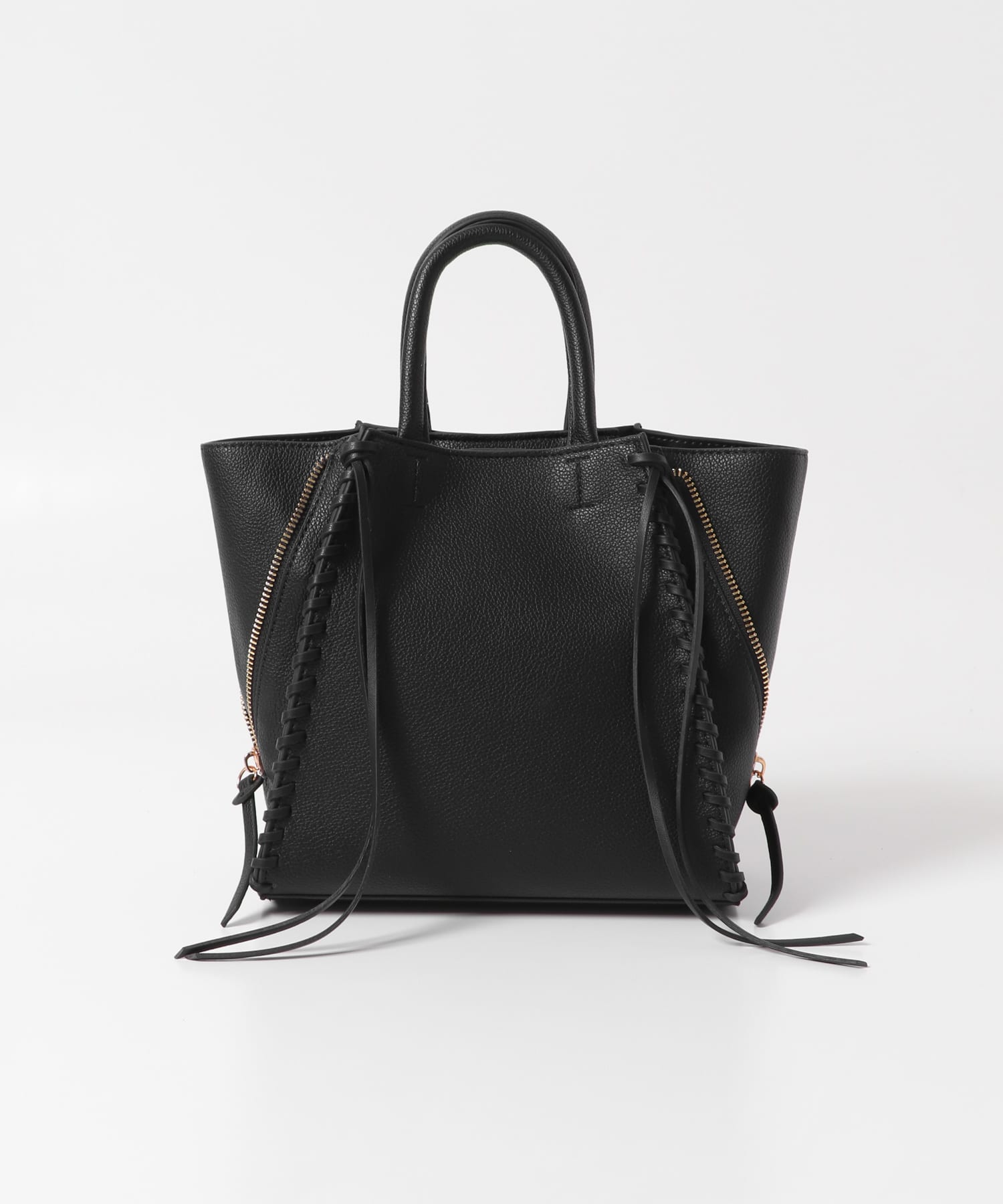 サイドジップミニトート BLACK -