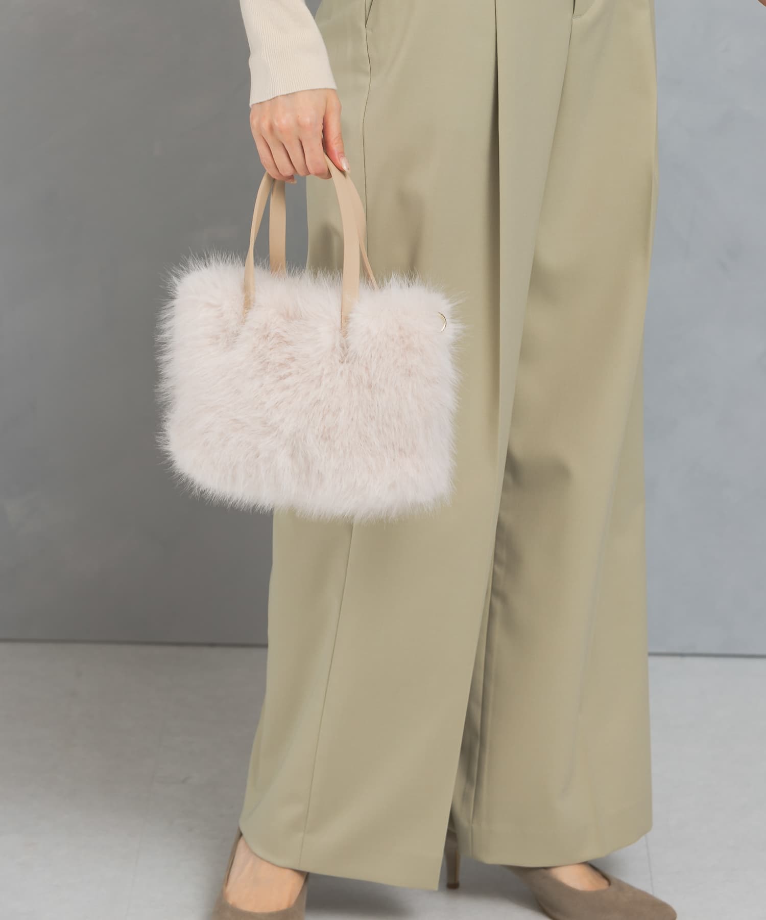 フラッフィーハンドバッグ OFF WHITE -