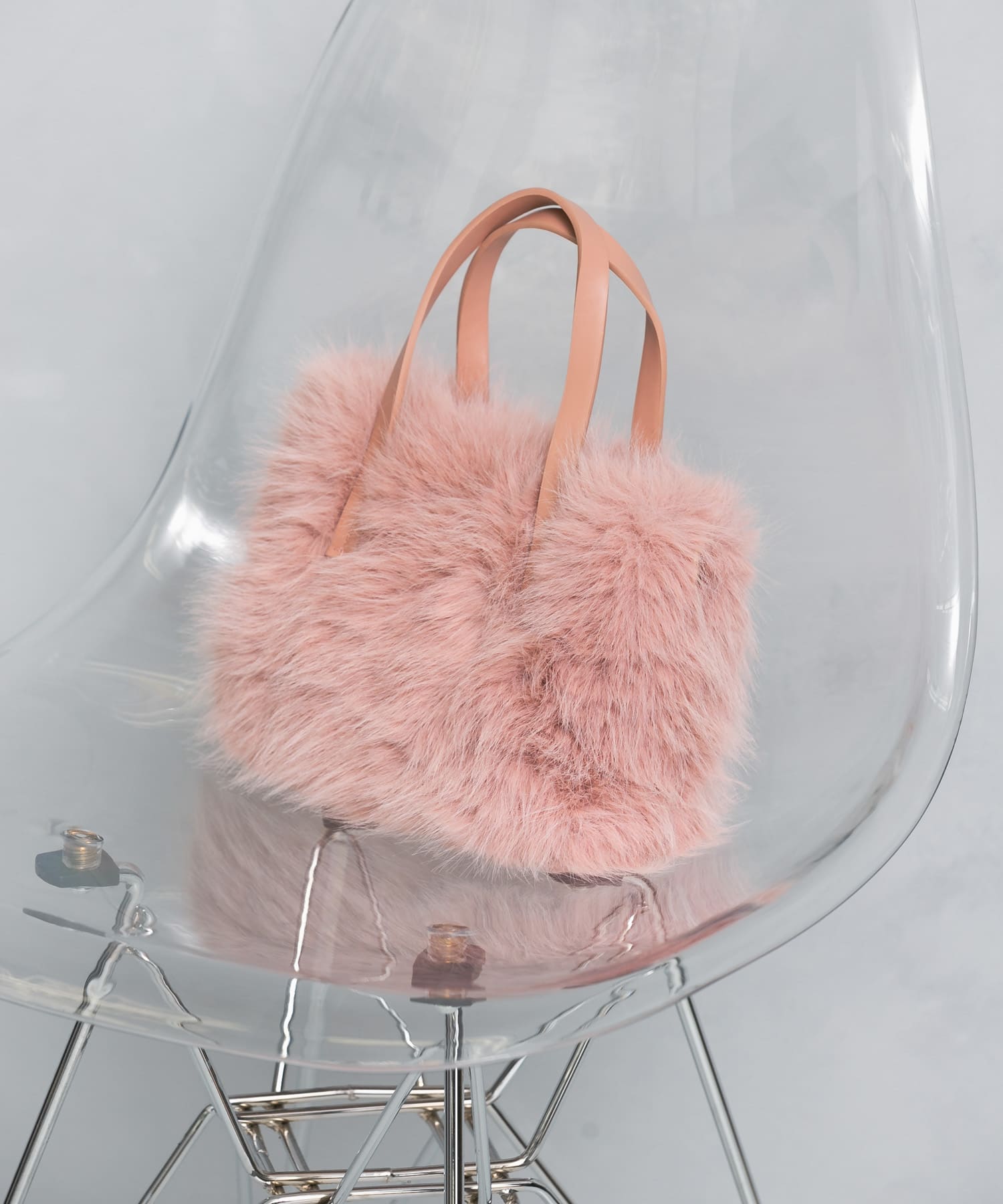 フラッフィーハンドバッグ PINK -