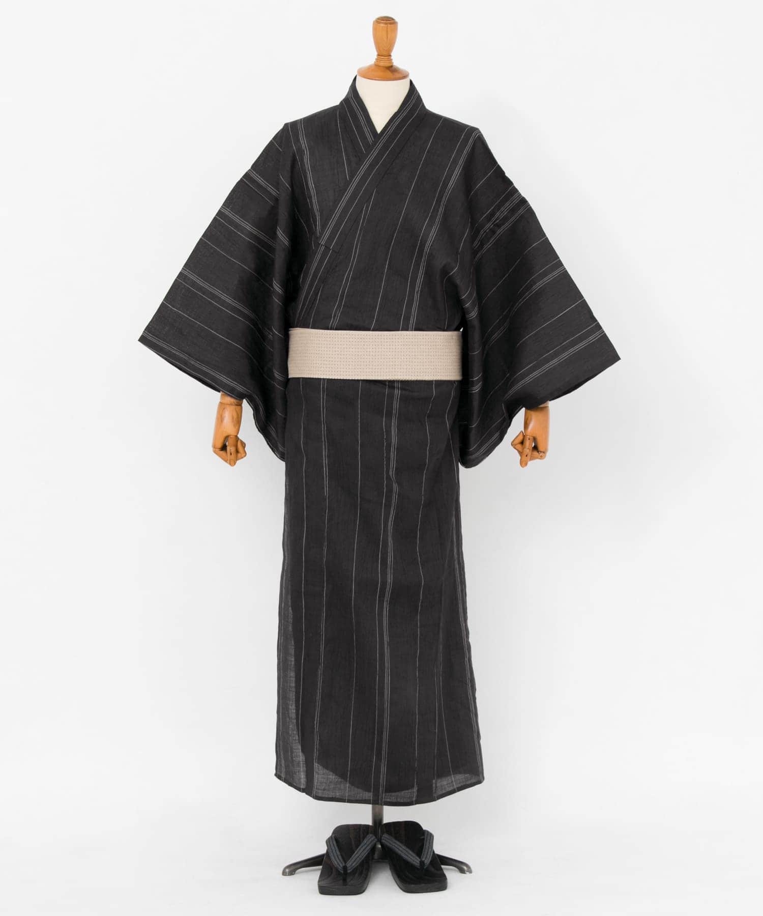紳士本麻ゆかた 黒 M