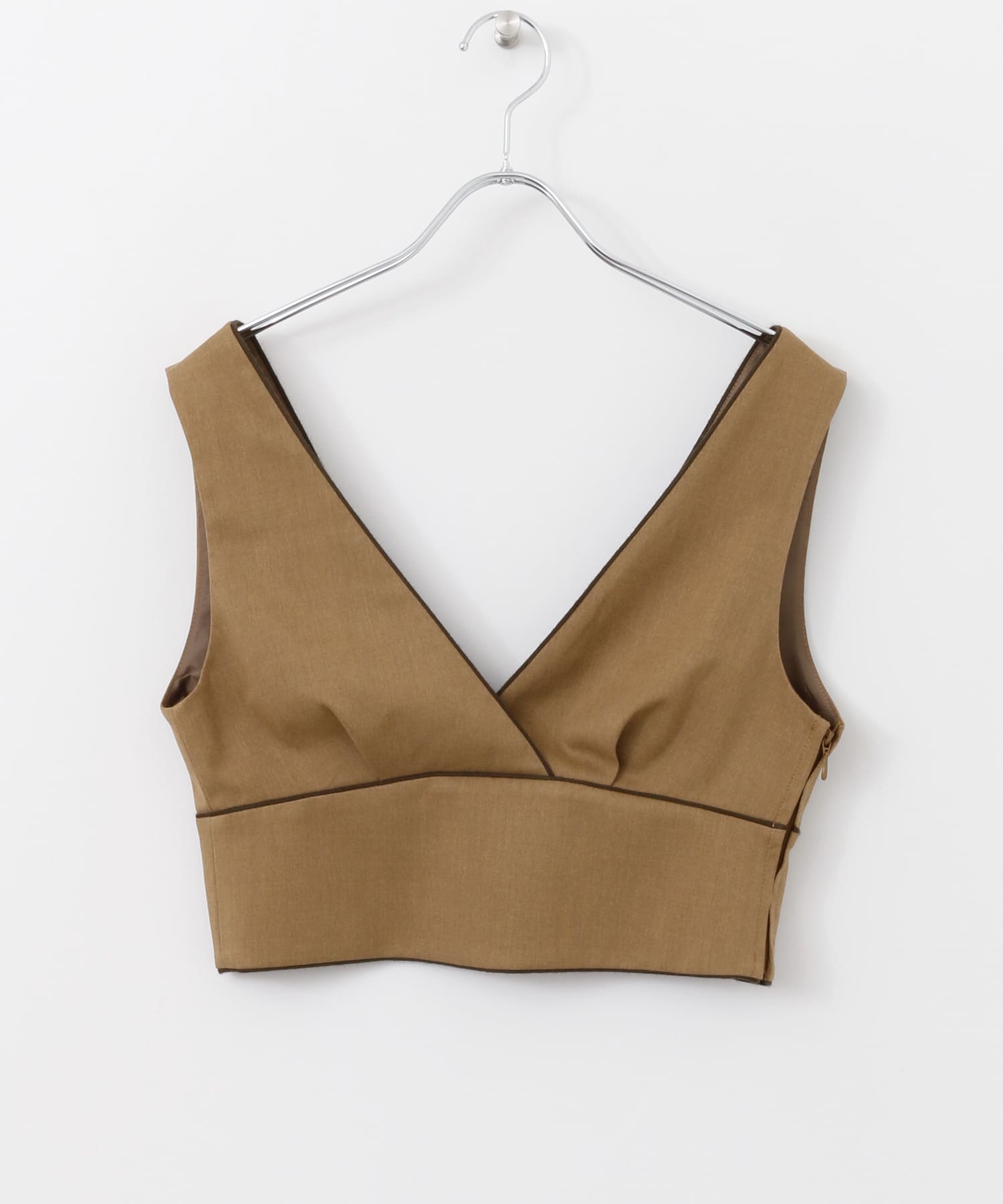 Vネックビスチェ∴ CAMEL FREE