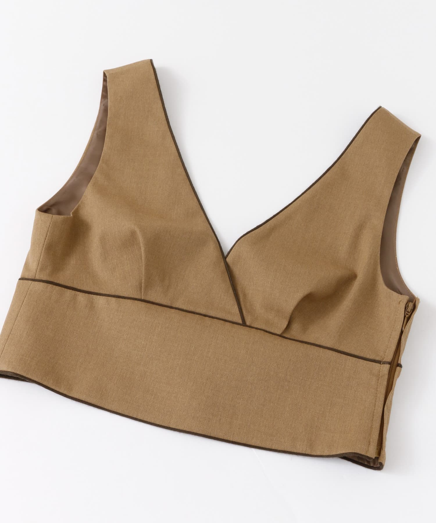 Vネックビスチェ∴ CAMEL FREE