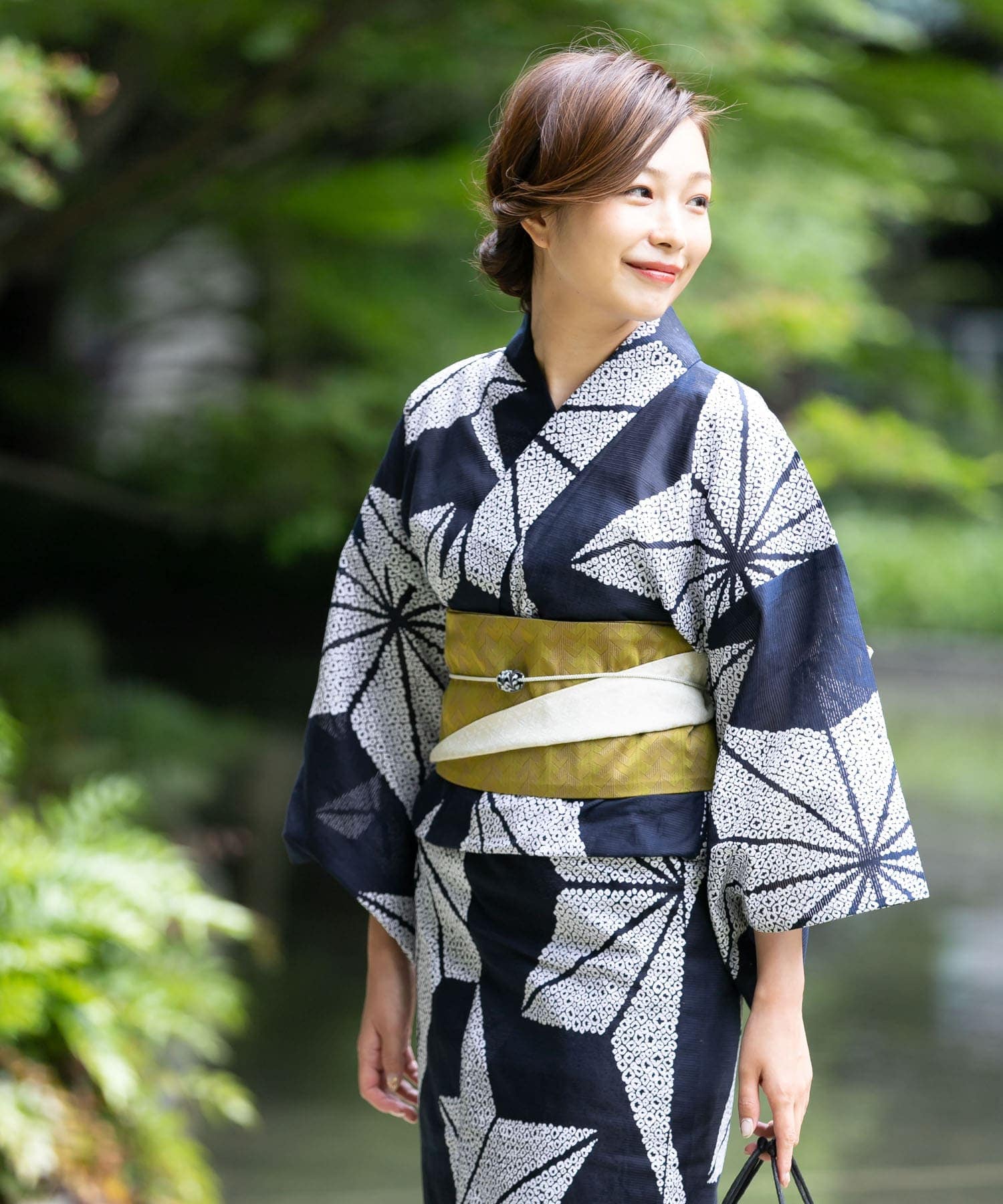 浴衣　麻の葉