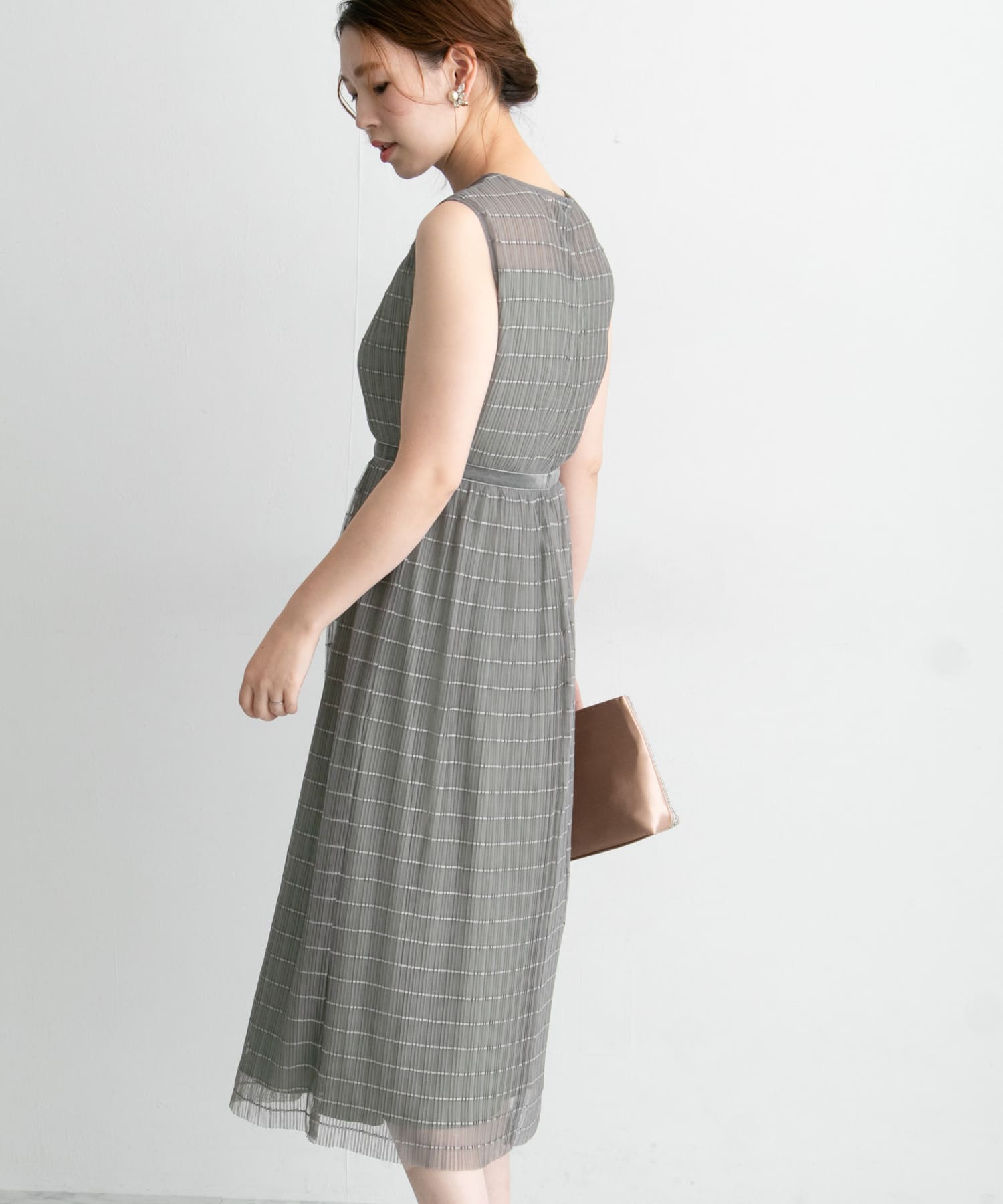 ボーダーチュールドレス GRAY FREE
